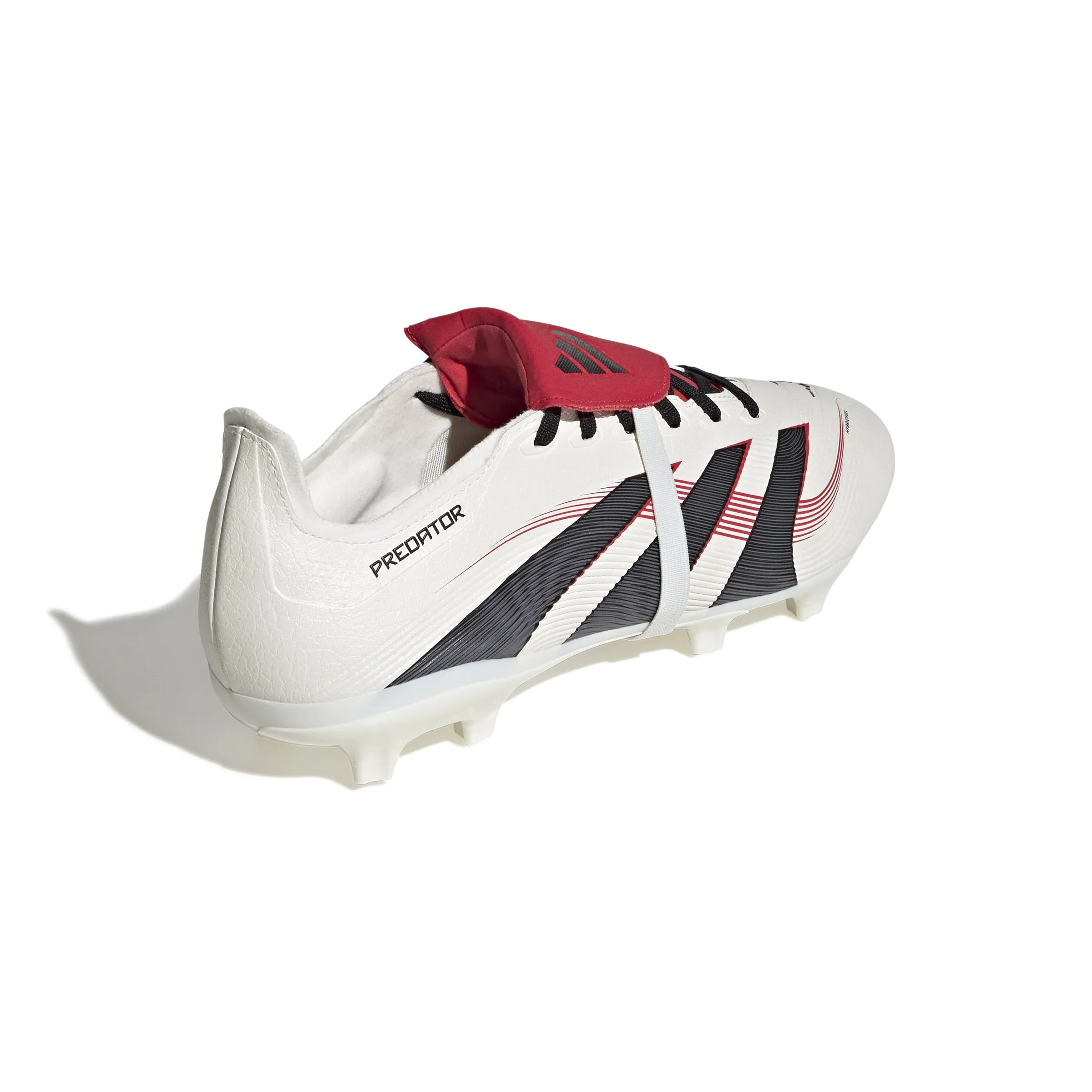 adidas Predator League Fold tongue FG/MG Soccer Cleat - Off White/Core Black/Pure Ruby