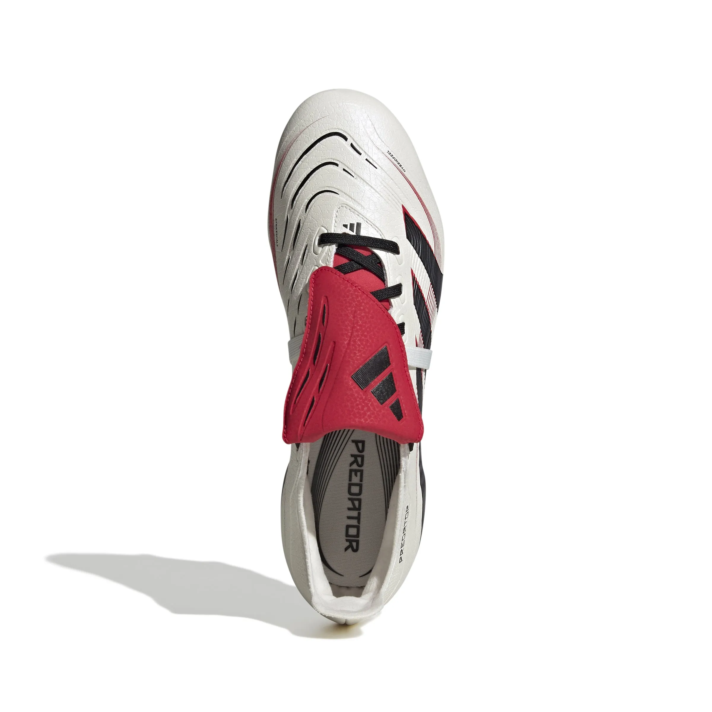 adidas Predator League Fold tongue FG/MG Soccer Cleat - Off White/Core Black/Pure Ruby