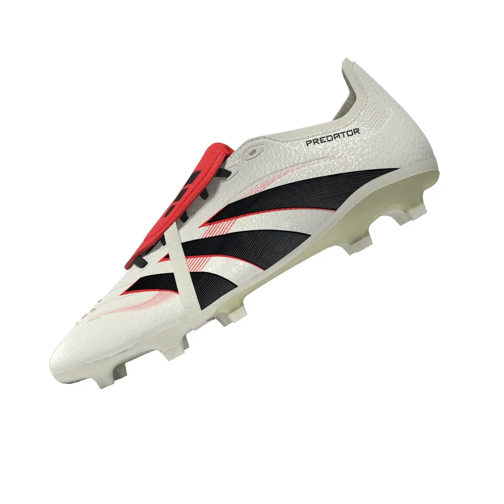 adidas Predator League Fold tongue FG/MG Soccer Cleat - Off White/Core Black/Pure Ruby