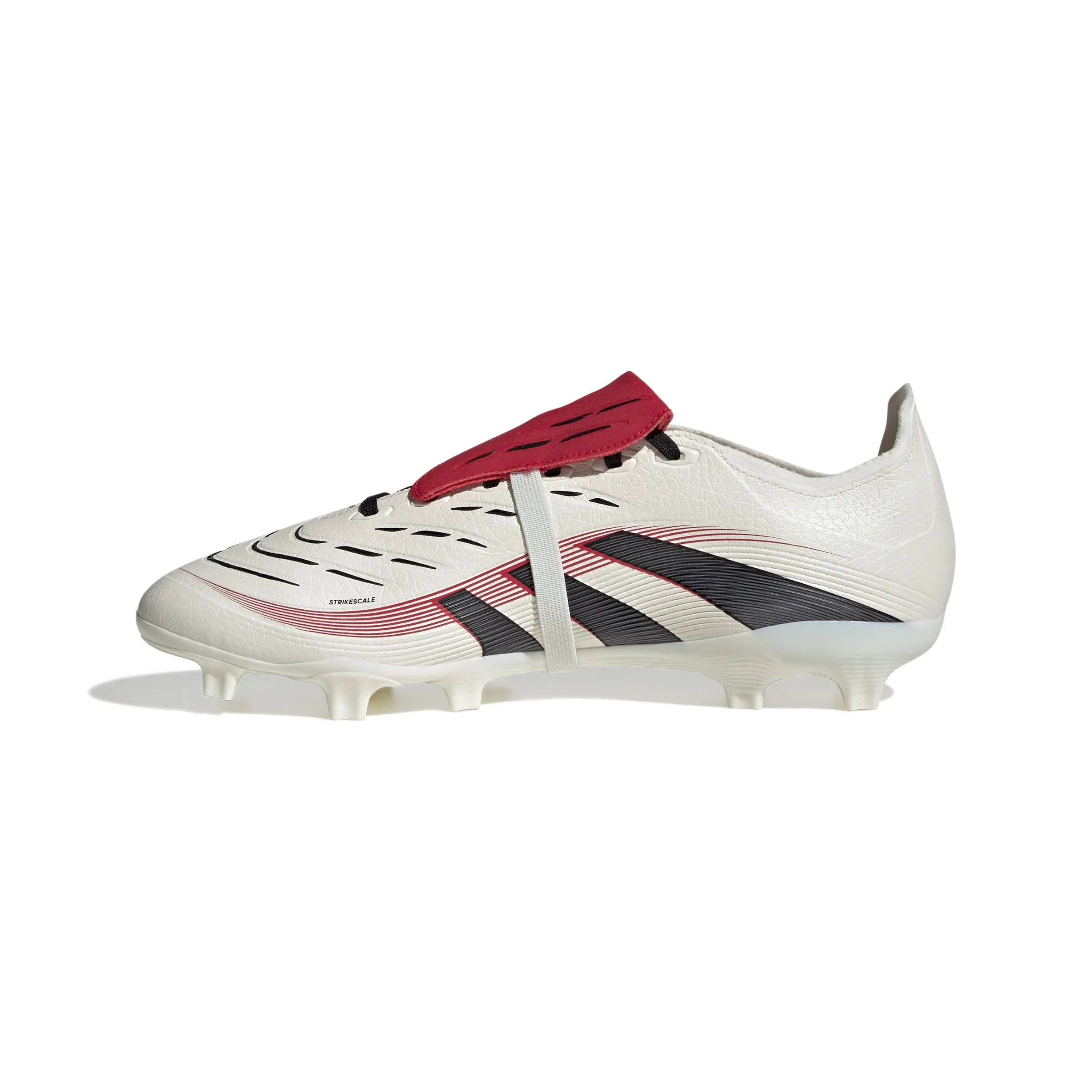 adidas Predator League Fold tongue FG/MG Soccer Cleat - Off White/Core Black/Pure Ruby
