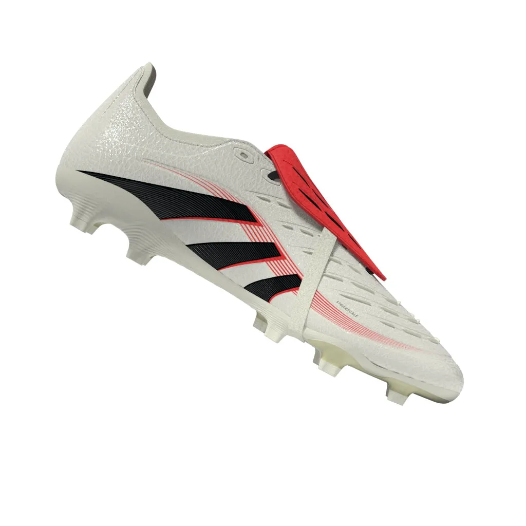 adidas Predator League Fold tongue FG/MG Soccer Cleat - Off White/Core Black/Pure Ruby