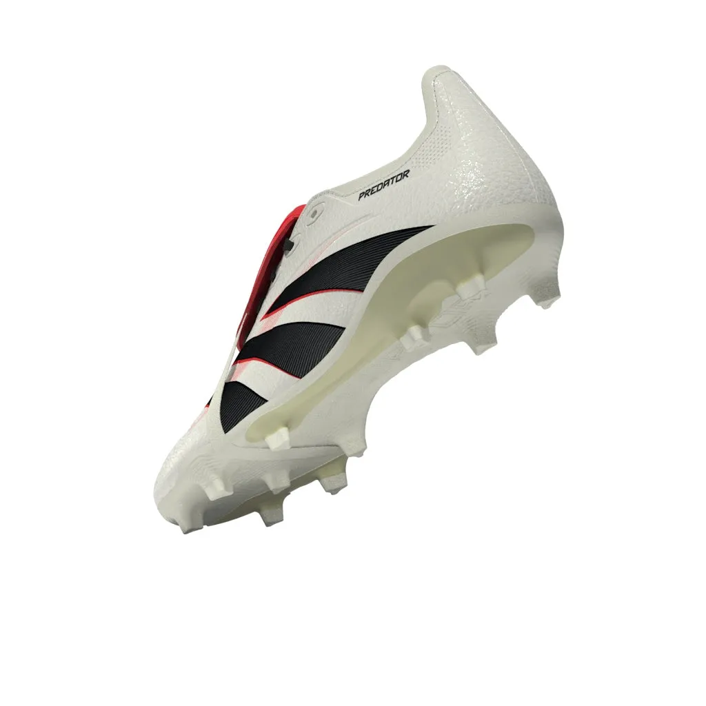 adidas Predator League Fold tongue FG/MG Soccer Cleat - Off White/Core Black/Pure Ruby