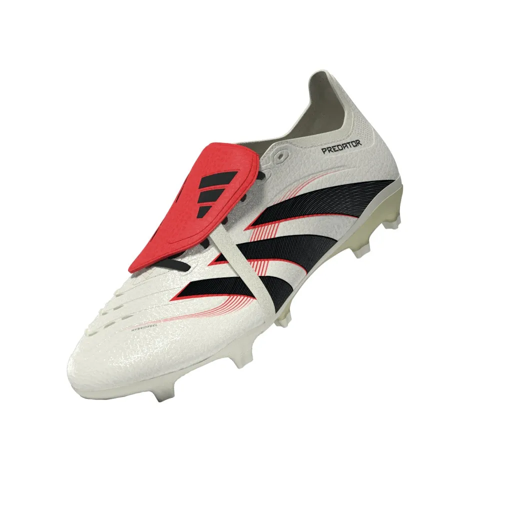 adidas Predator League Fold tongue FG/MG Soccer Cleat - Off White/Core Black/Pure Ruby