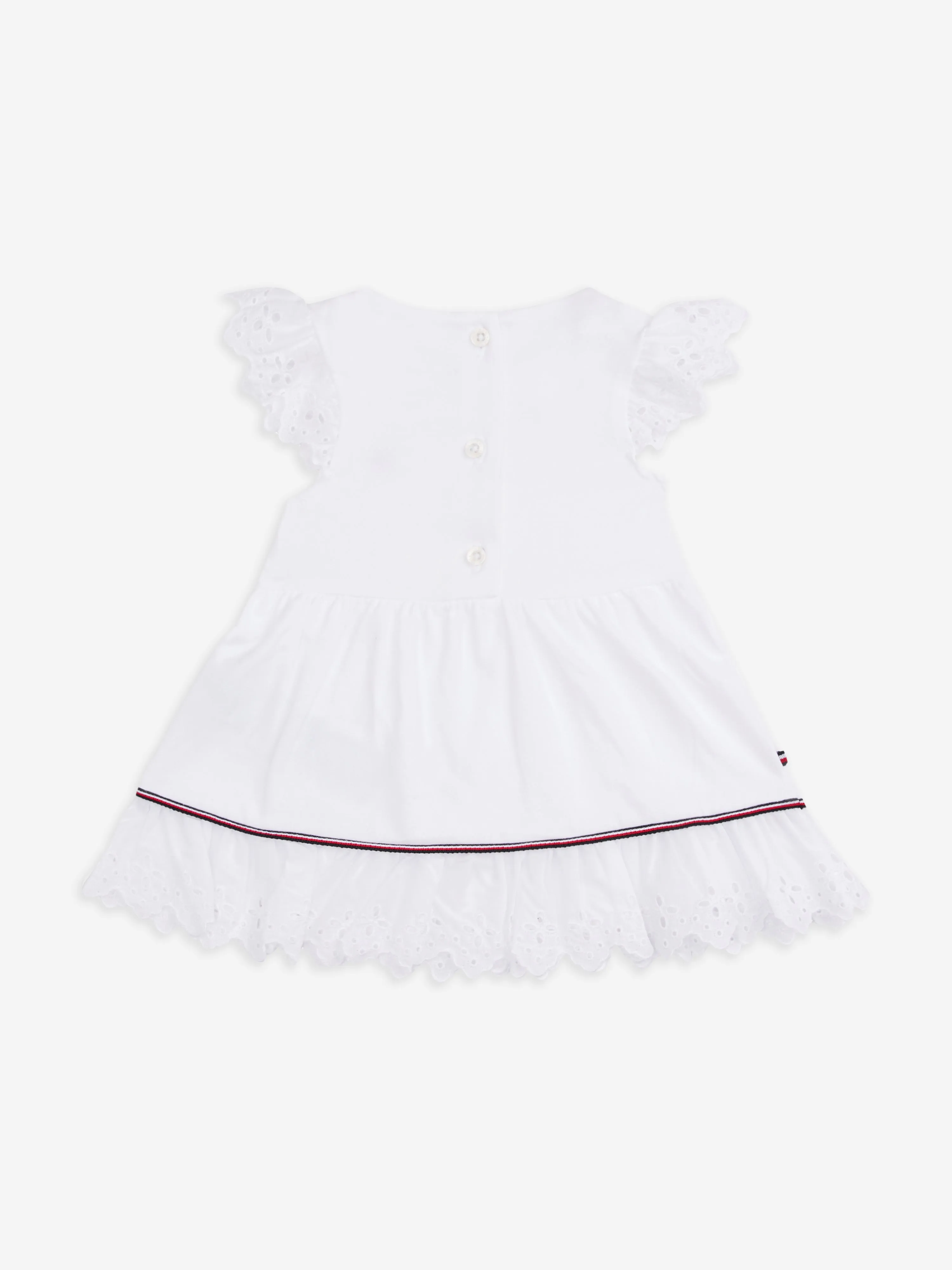 Baby Girls Broderie Anglaise Dress in White
