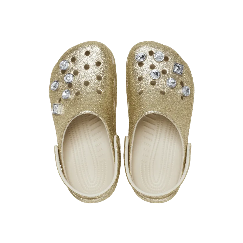 Classic Glitter Embellished Clog Gold (GS)