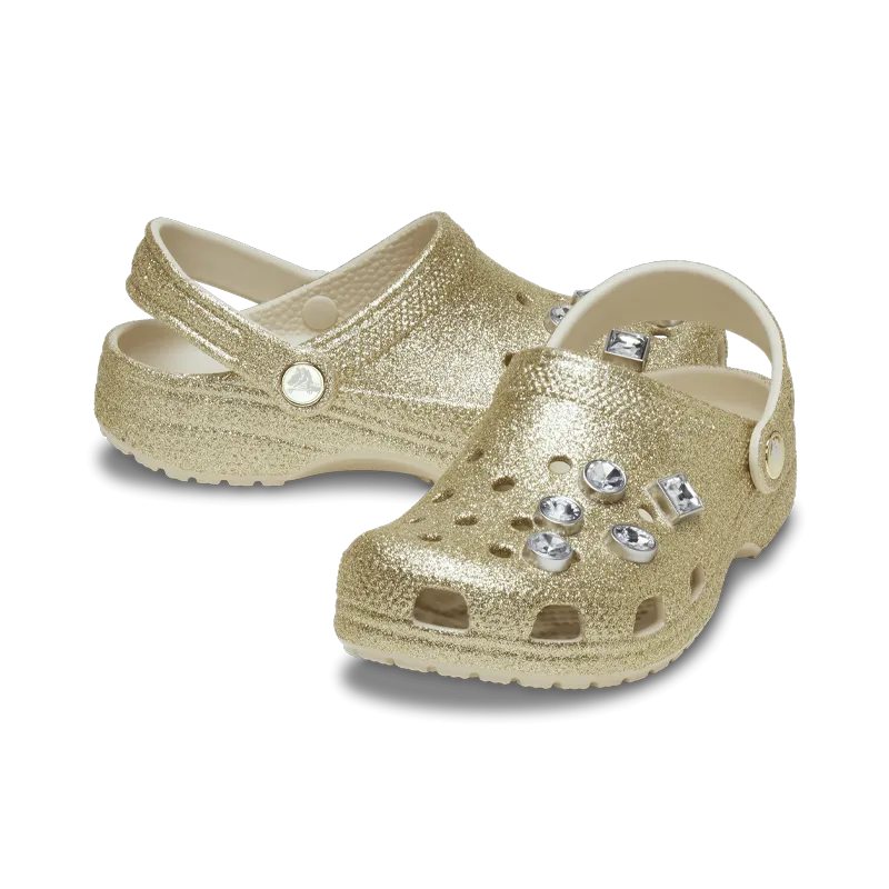 Classic Glitter Embellished Clog Gold (GS)