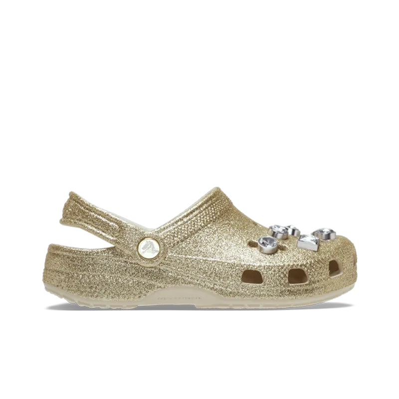 Classic Glitter Embellished Clog Gold (GS)