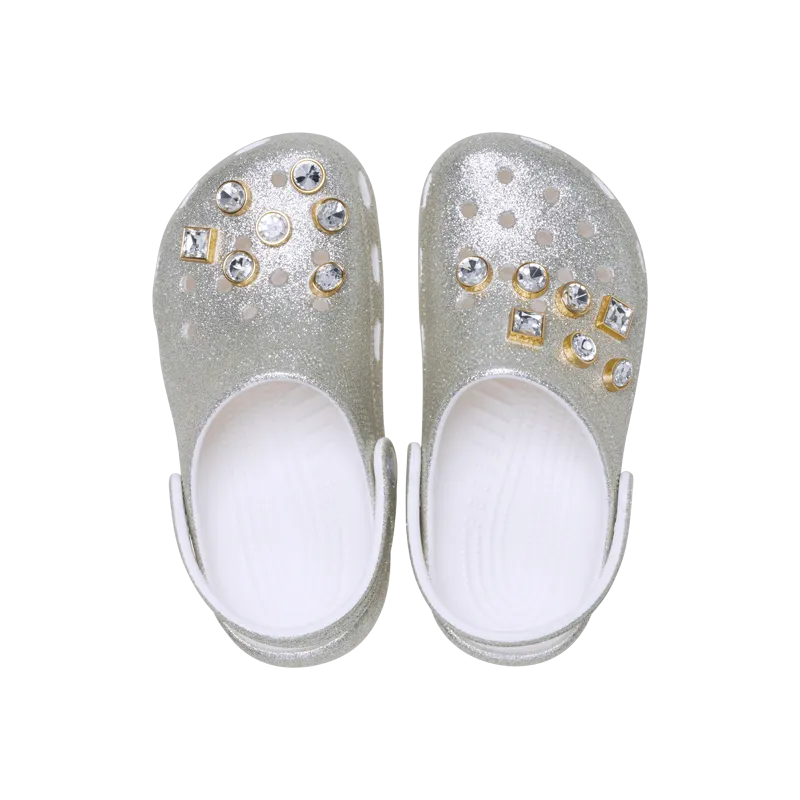 Classic Glitter Embellished Clog Silver (GS)