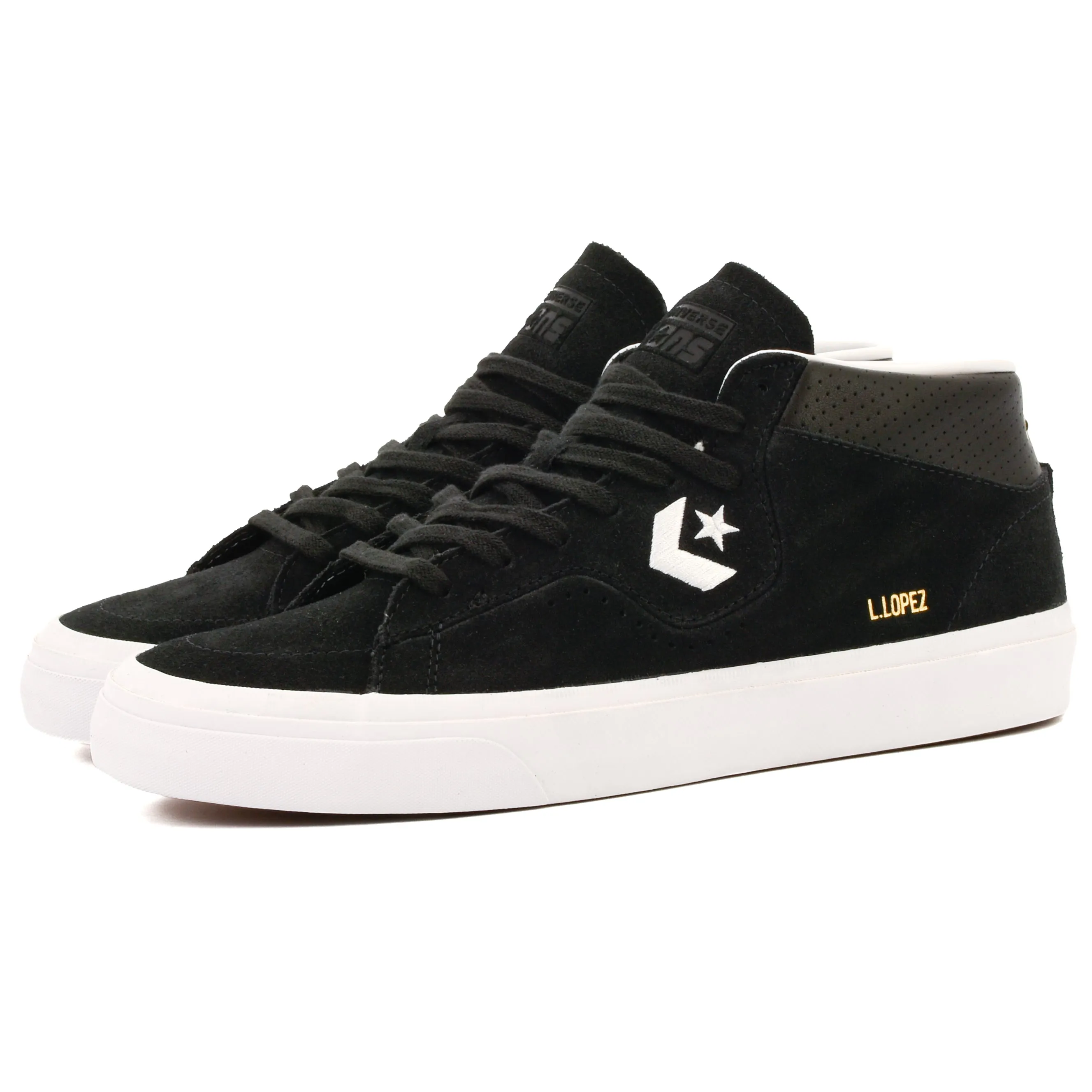 Cons - Louie Lopez Pro Mid (Black/Black/White) *SALE Converse Shoes