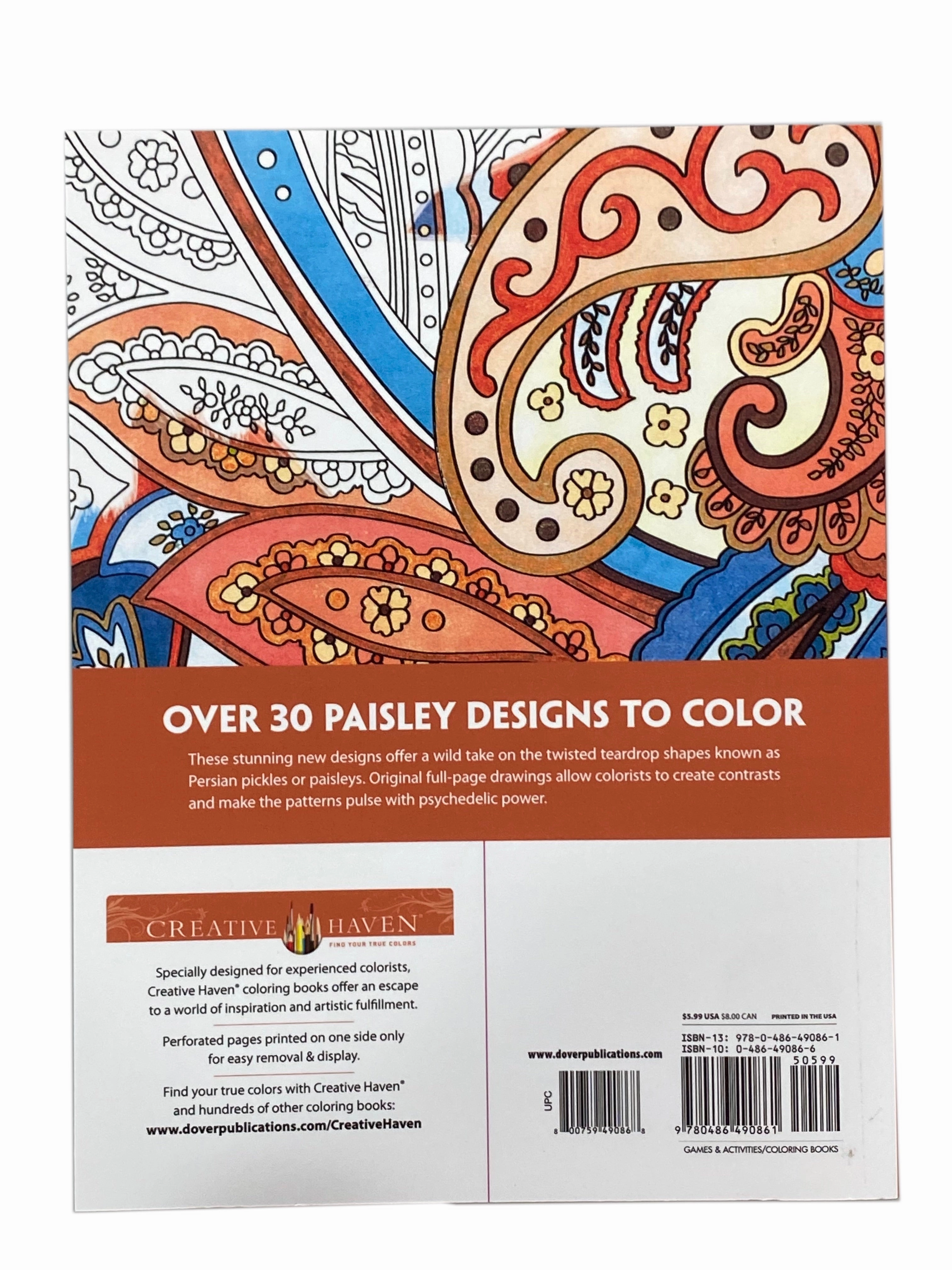 Crazy Paisley - Creative Haven Coloring Book