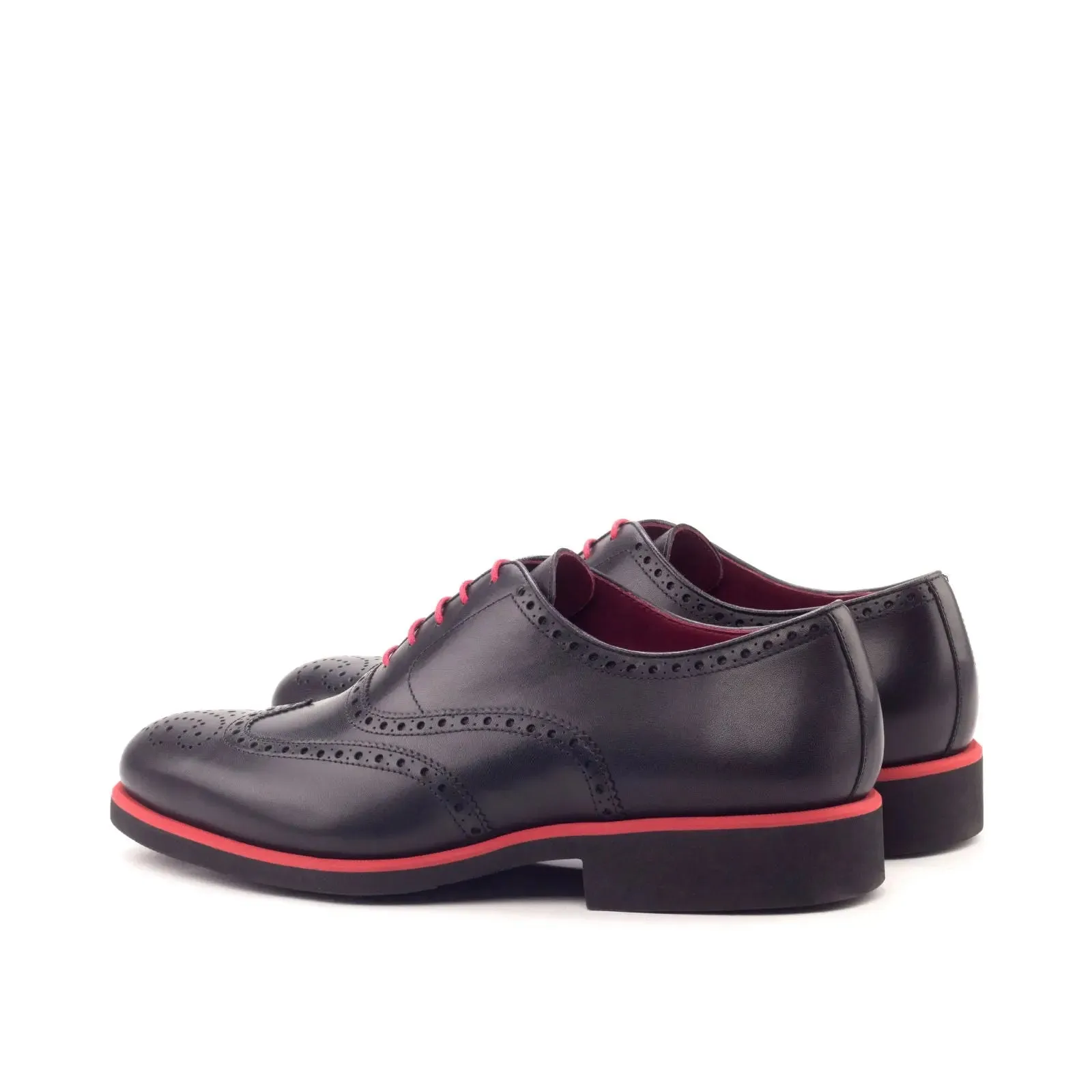 Dapperfam Shoes DapperFam Aeron in Black Men's Italian Leather Full Brogue