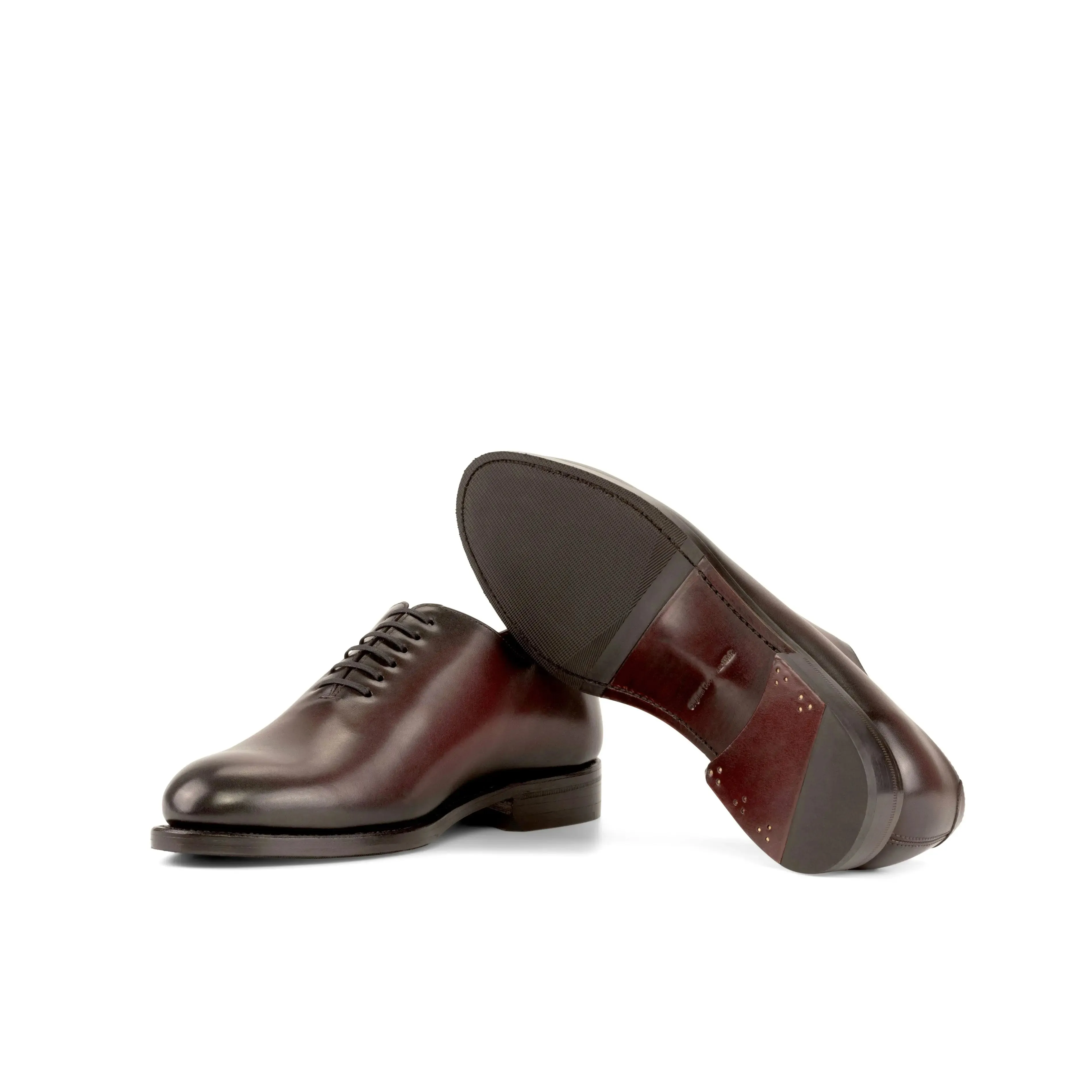 Dapperfam Shoes DapperFam Giuliano in Burgundy Men's Italian Leather Whole Cut