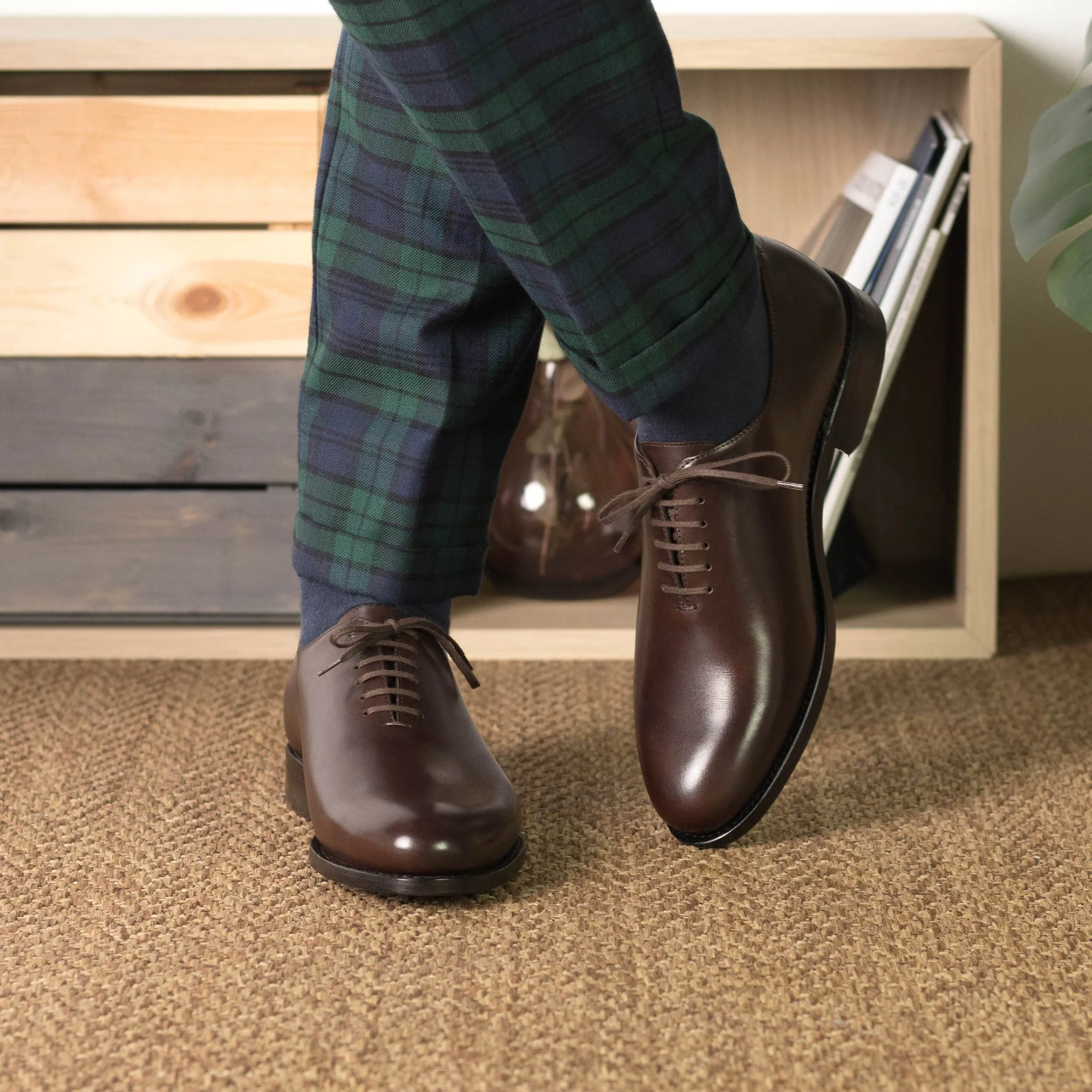 Dapperfam Shoes DapperFam Giuliano in Dark Brown Men's Italian Leather Whole Cut