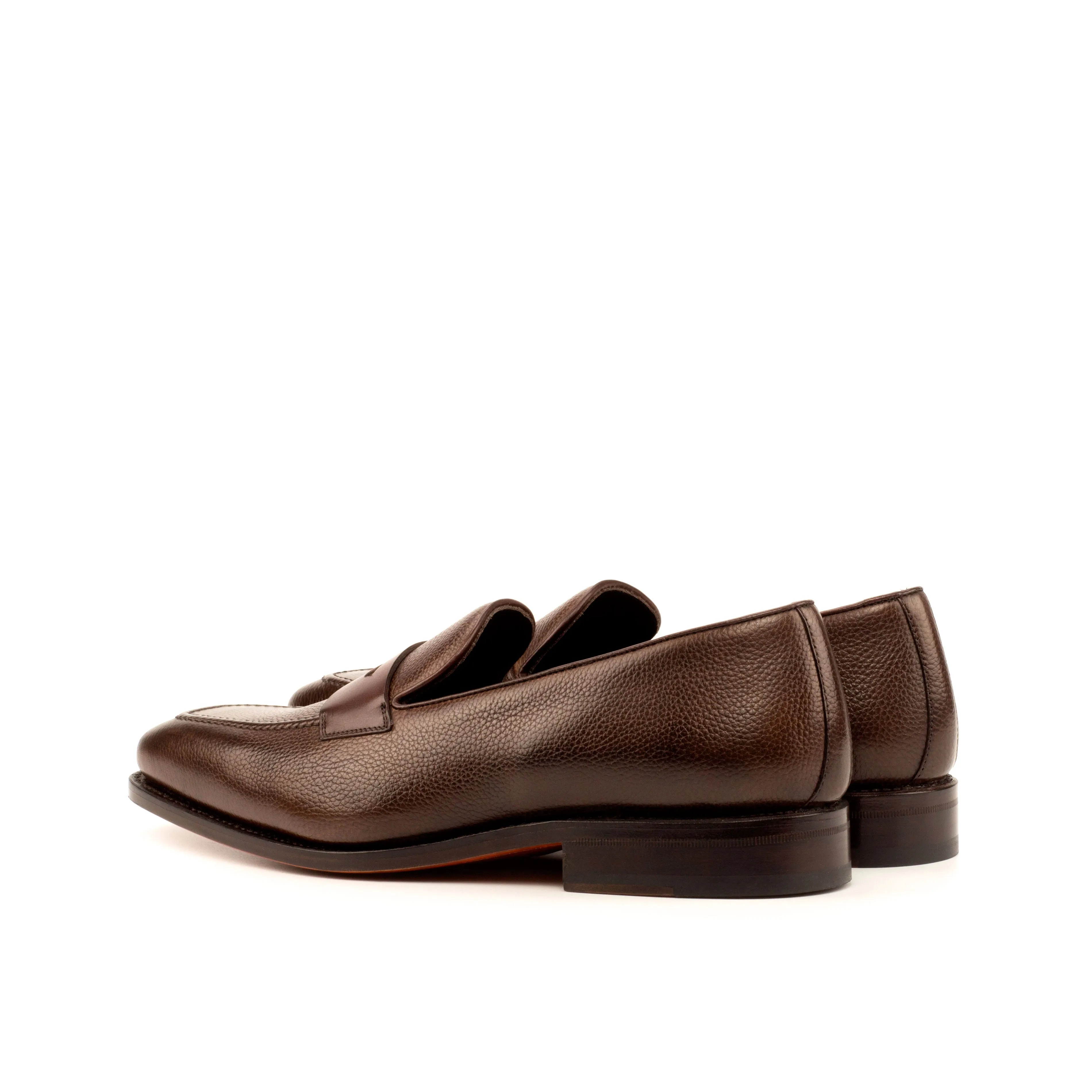 Dapperfam Shoes DapperFam Luciano in Dark Brown Men's Italian Leather & Italian Full Grain Leather Loafer