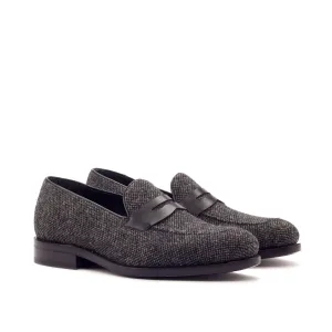 Dapperfam Shoes DapperFam Luciano in Nailhead / Black Men's Sartorial & Italian Leather Loafer