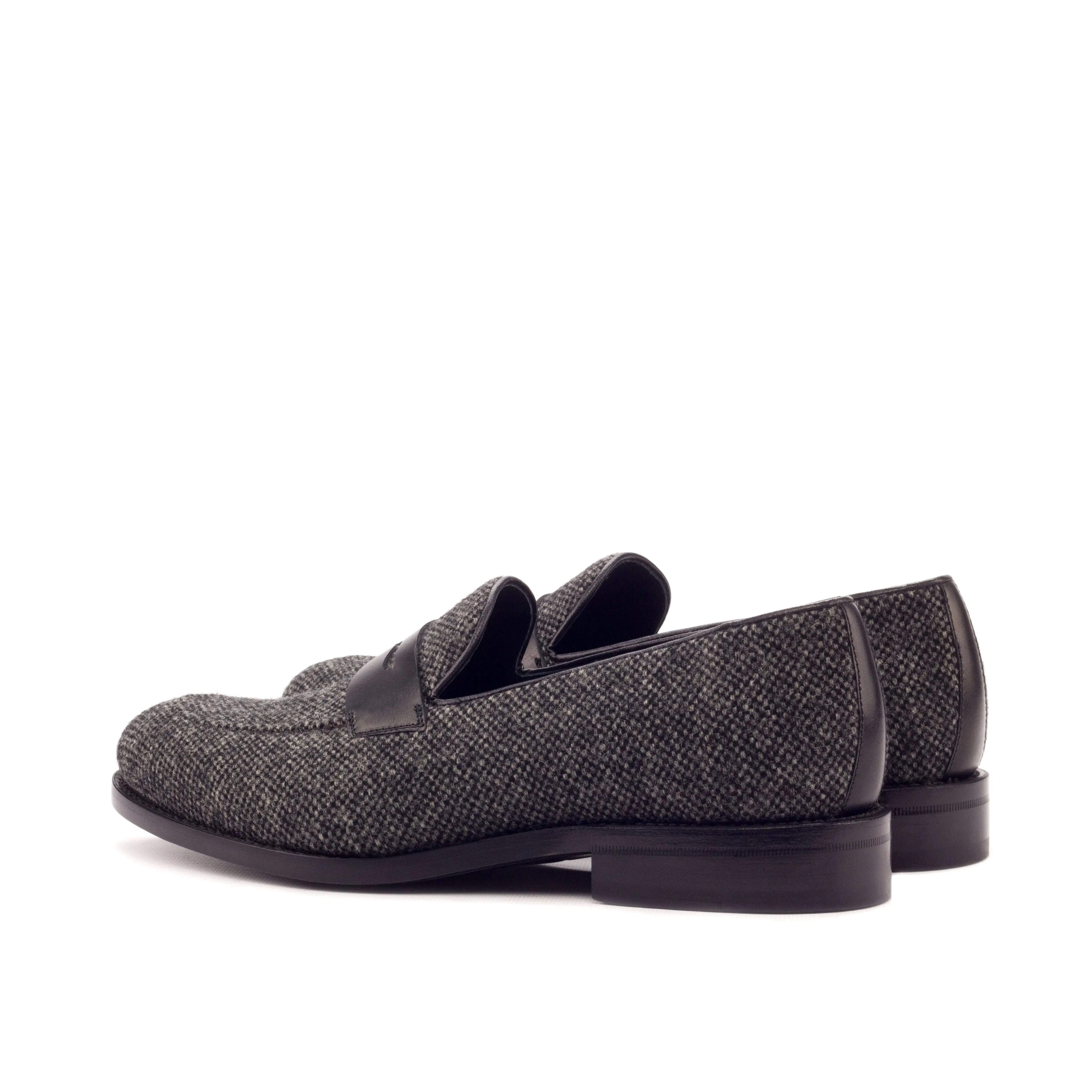 Dapperfam Shoes DapperFam Luciano in Nailhead / Black Men's Sartorial & Italian Leather Loafer