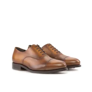 Dapperfam Shoes DapperFam Rafael in Brown Men's Italian Leather Oxford