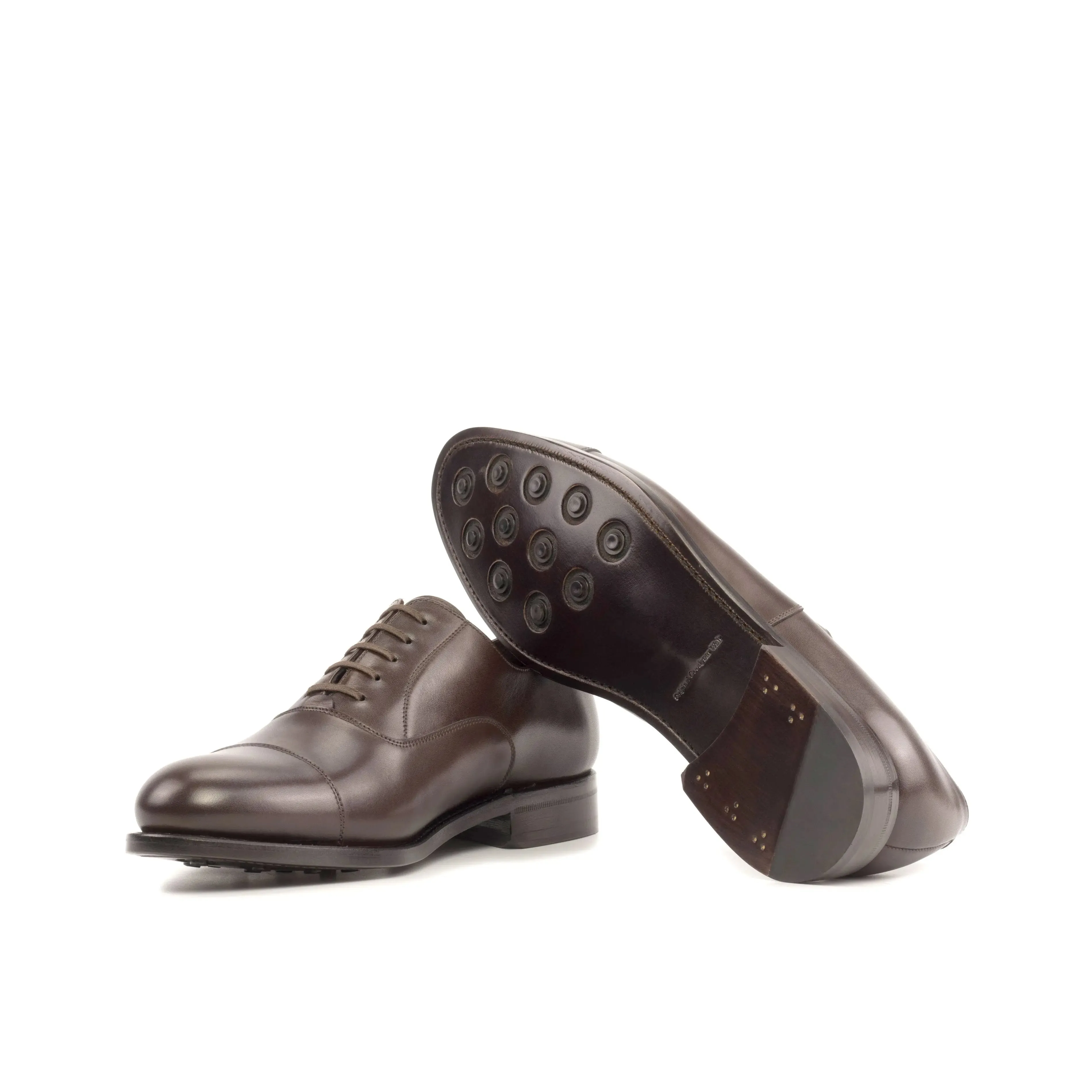 Dapperfam Shoes DapperFam Rafael in Dark Brown Men's Italian Leather Oxford