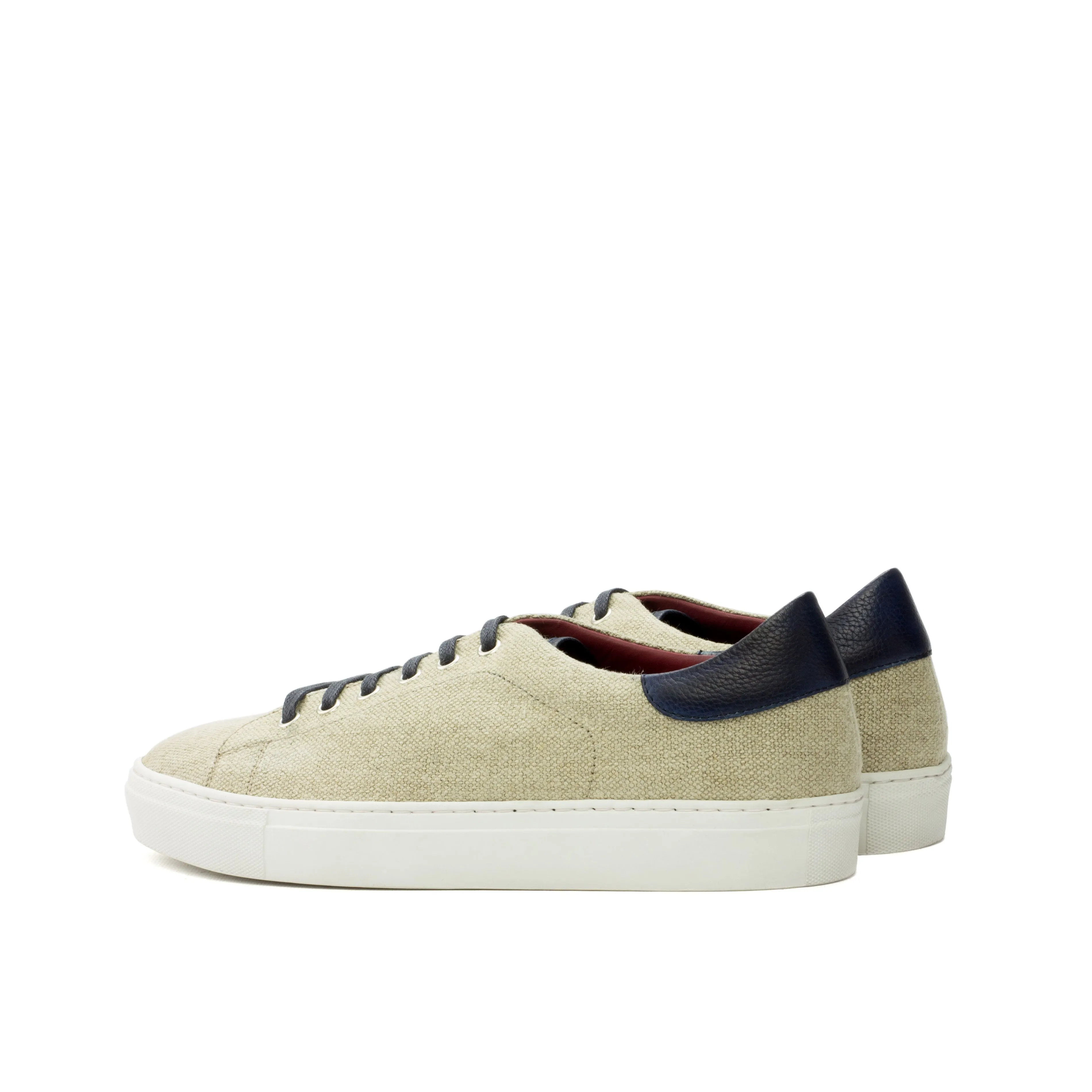 Dapperfam Shoes DapperFam Rivale in Ice Men's Linen Trainer