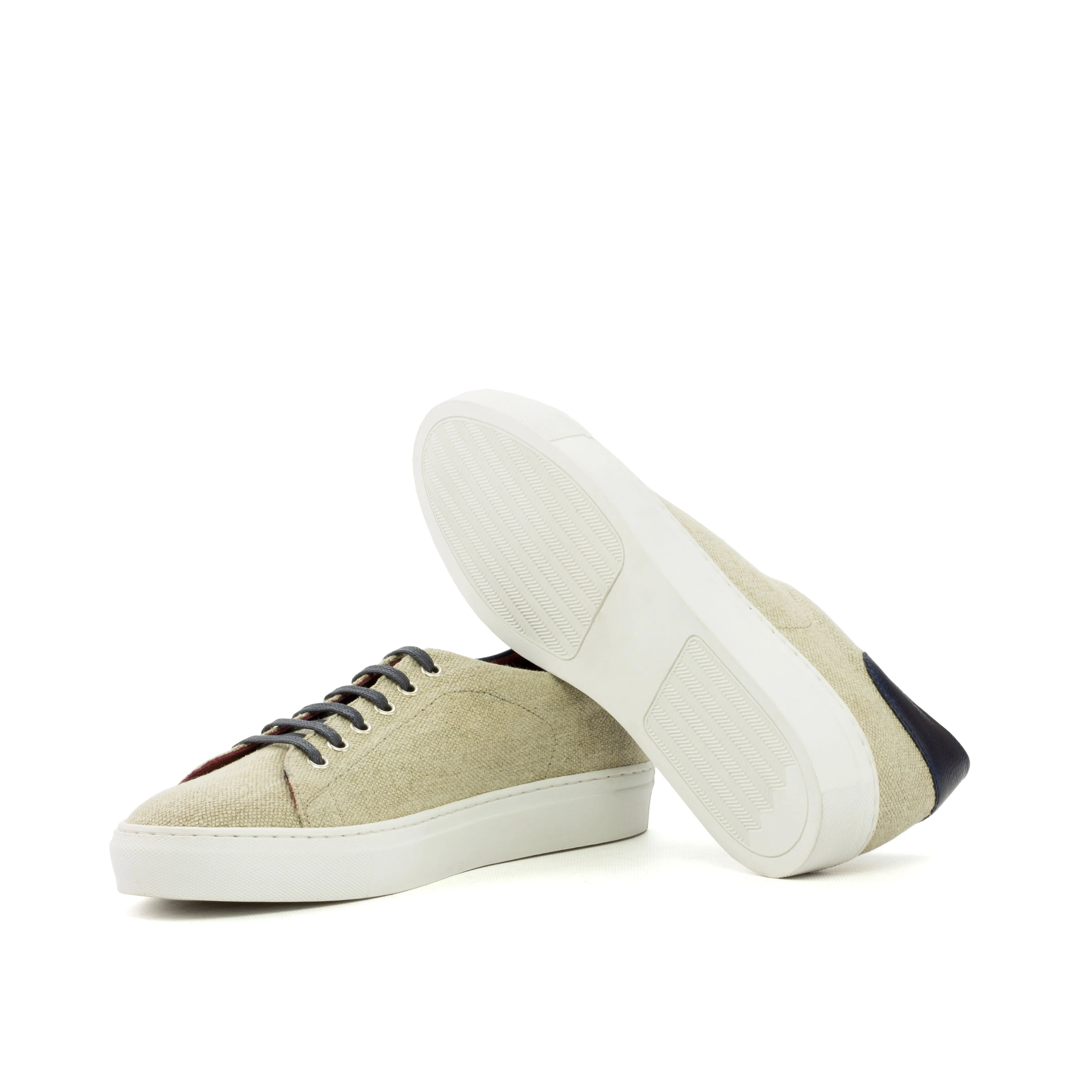 Dapperfam Shoes DapperFam Rivale in Ice Men's Linen Trainer