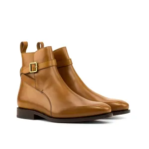 Dapperfam Shoes DapperFam Rohan in Cognac Men's Italian Leather Jodhpur Boot