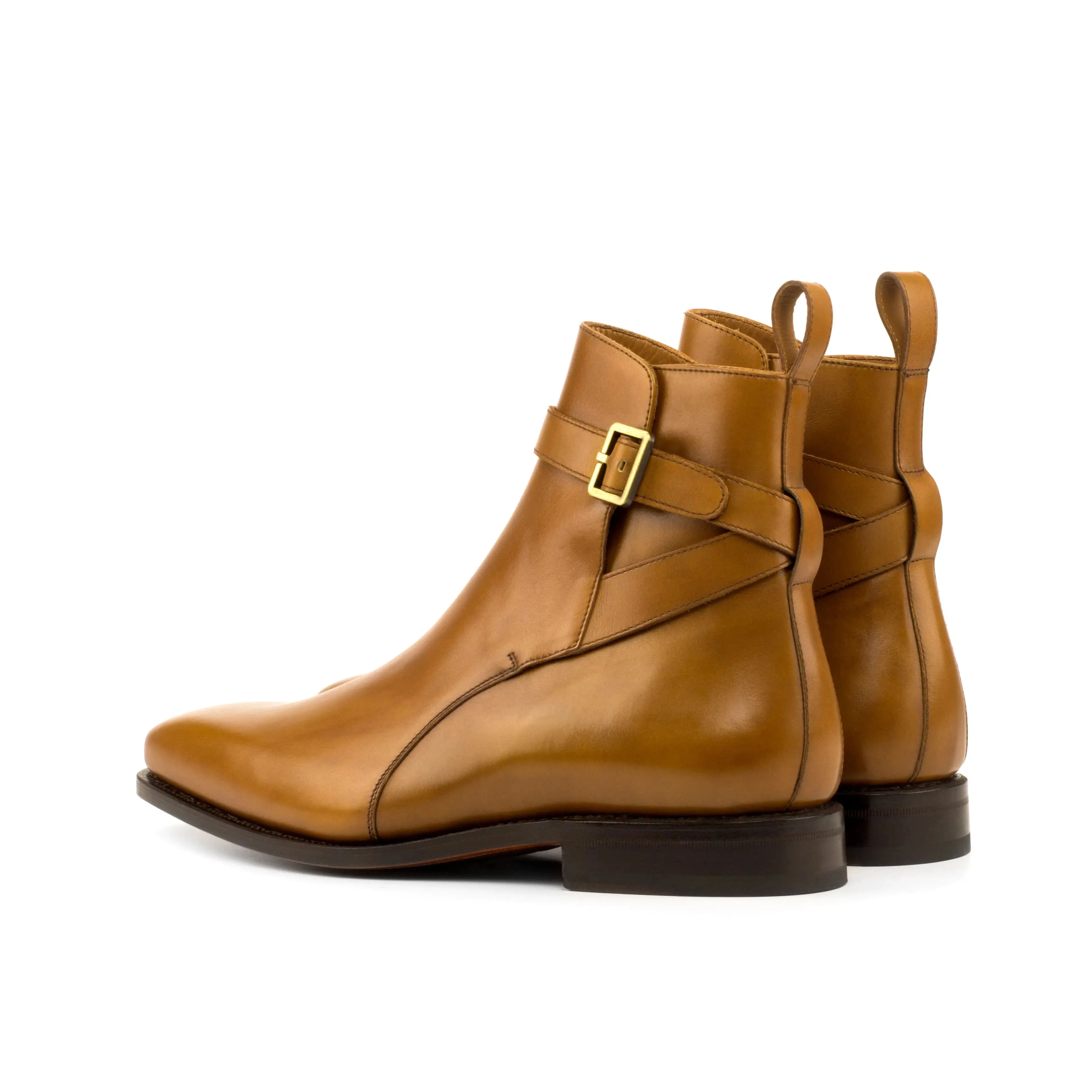 Dapperfam Shoes DapperFam Rohan in Cognac Men's Italian Leather Jodhpur Boot