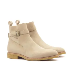 Dapperfam Shoes DapperFam Rohan in Taupe Men's Italian Suede Jodhpur Boot