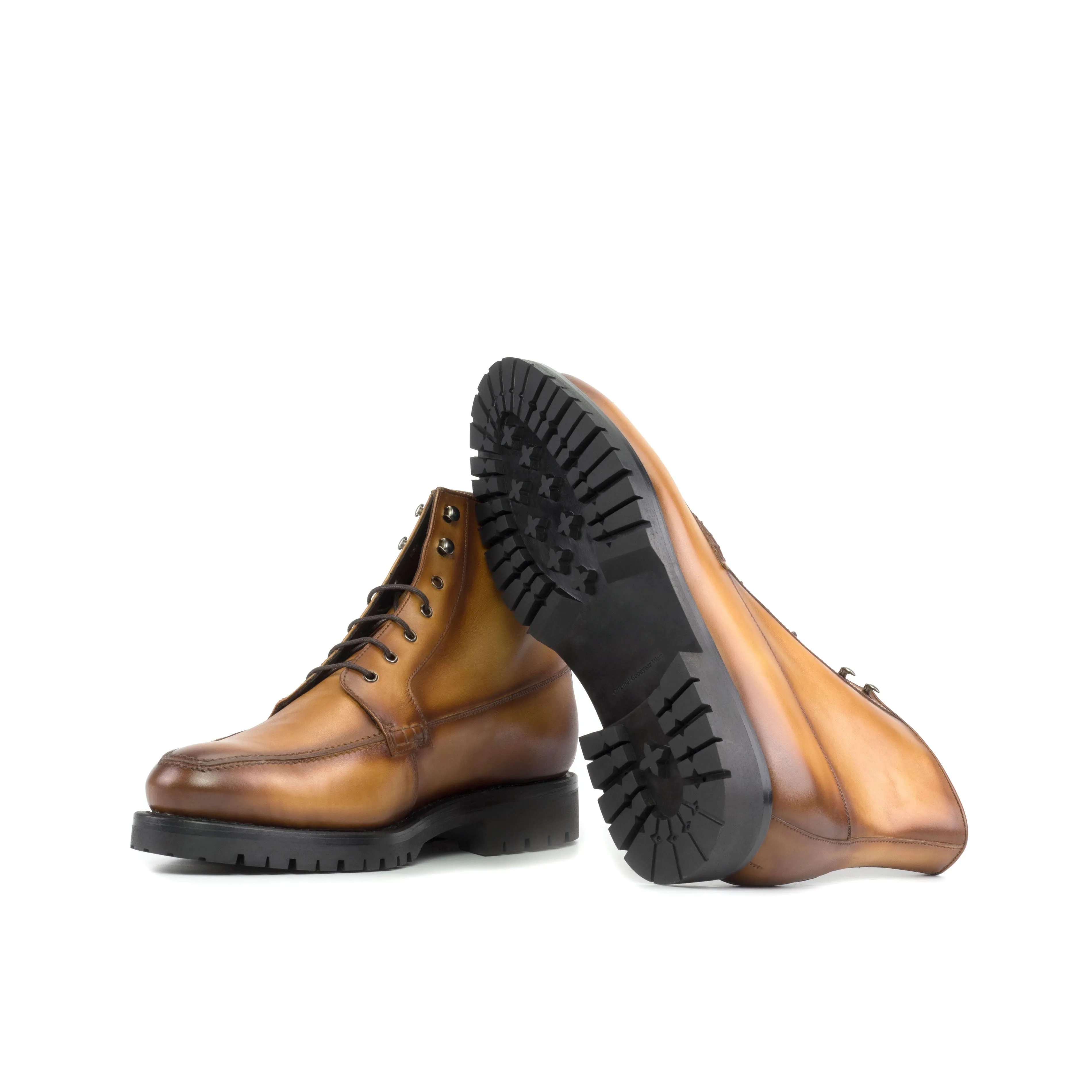Dapperfam Shoes DapperFam Ryker in Cognac Men's Italian Leather Moc Boot