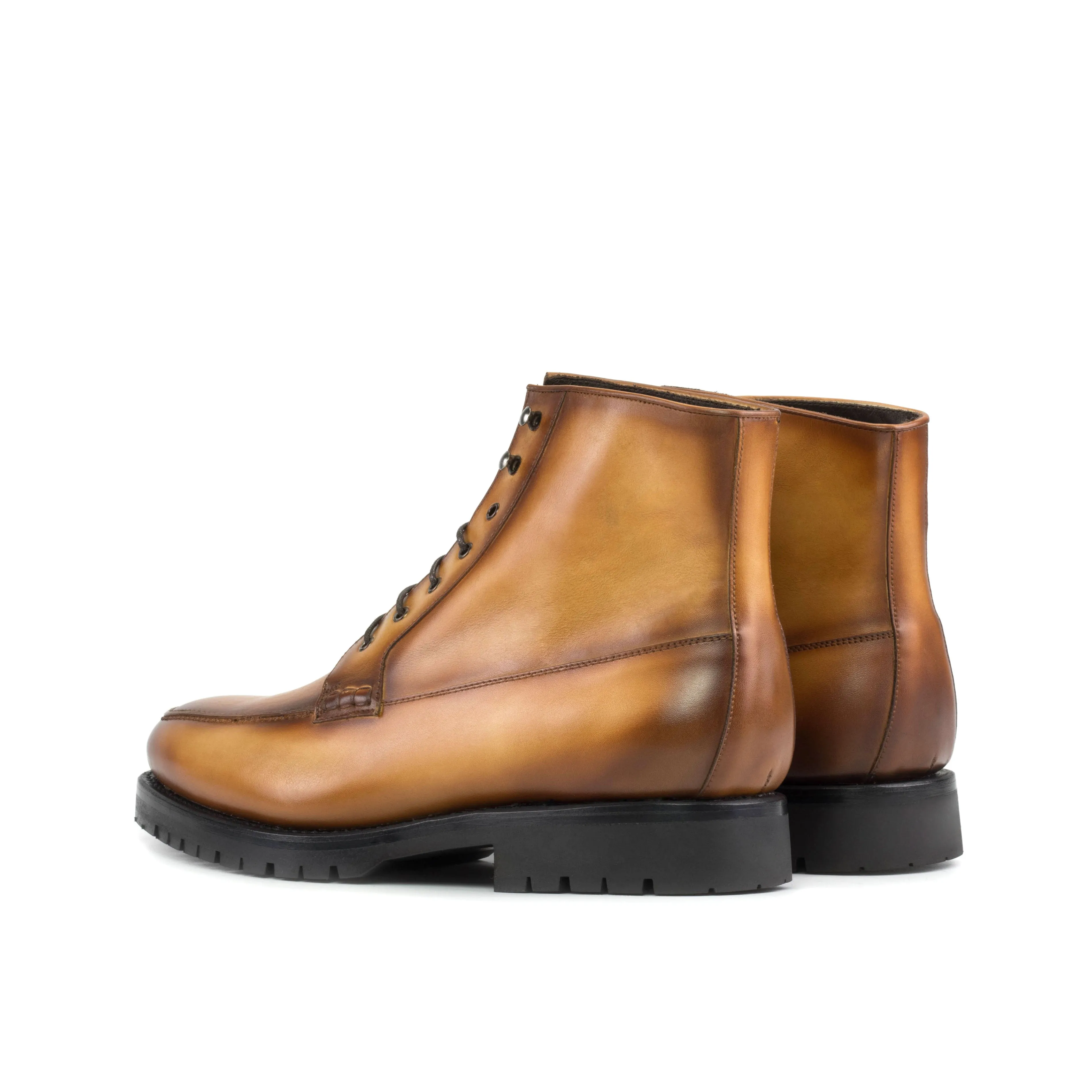 Dapperfam Shoes DapperFam Ryker in Cognac Men's Italian Leather Moc Boot