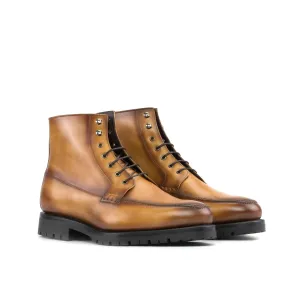 Dapperfam Shoes DapperFam Ryker in Cognac Men's Italian Leather Moc Boot