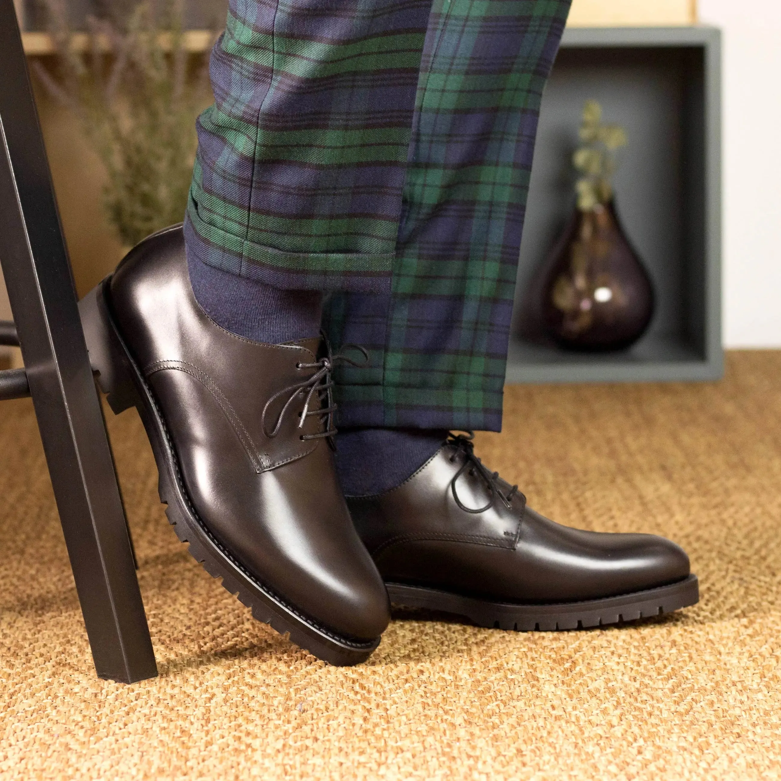 Dapperfam Shoes DapperFam Vero in Black Men's Italian Leather Derby
