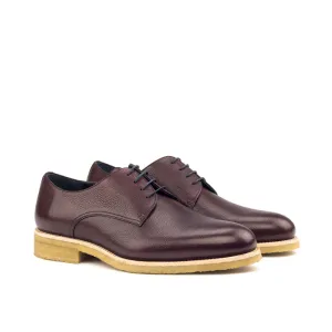 Dapperfam Shoes DapperFam Vero in Burgundy Men's Italian Full Grain Leather Derby
