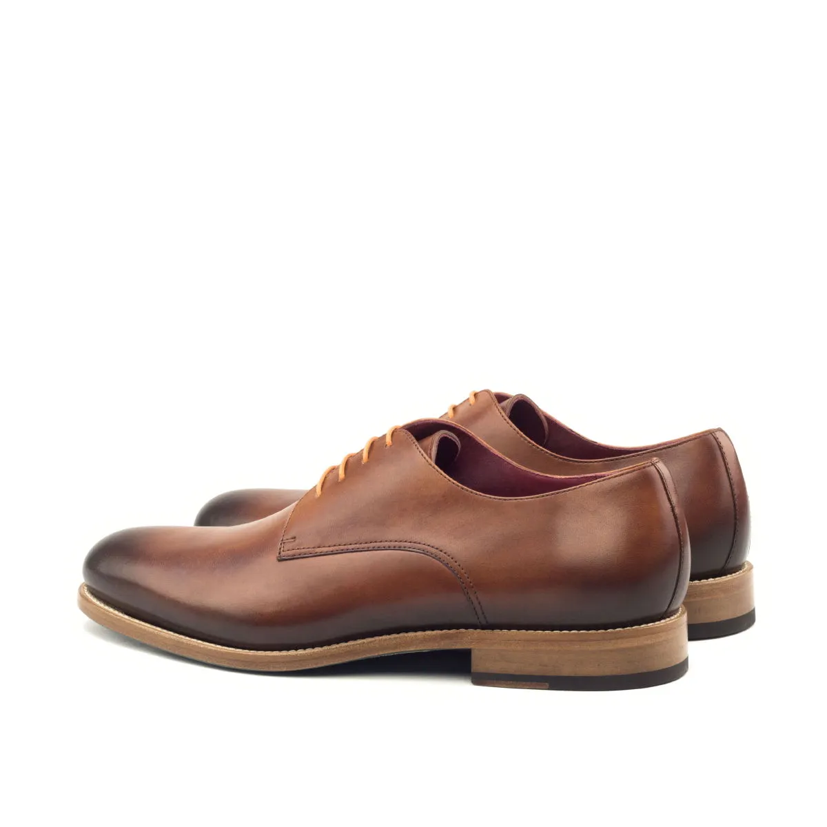 Dapperfam Shoes DapperFam Vero in Cognac Men's Italian Leather Derby