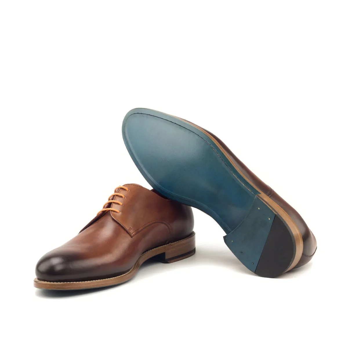 Dapperfam Shoes DapperFam Vero in Cognac Men's Italian Leather Derby
