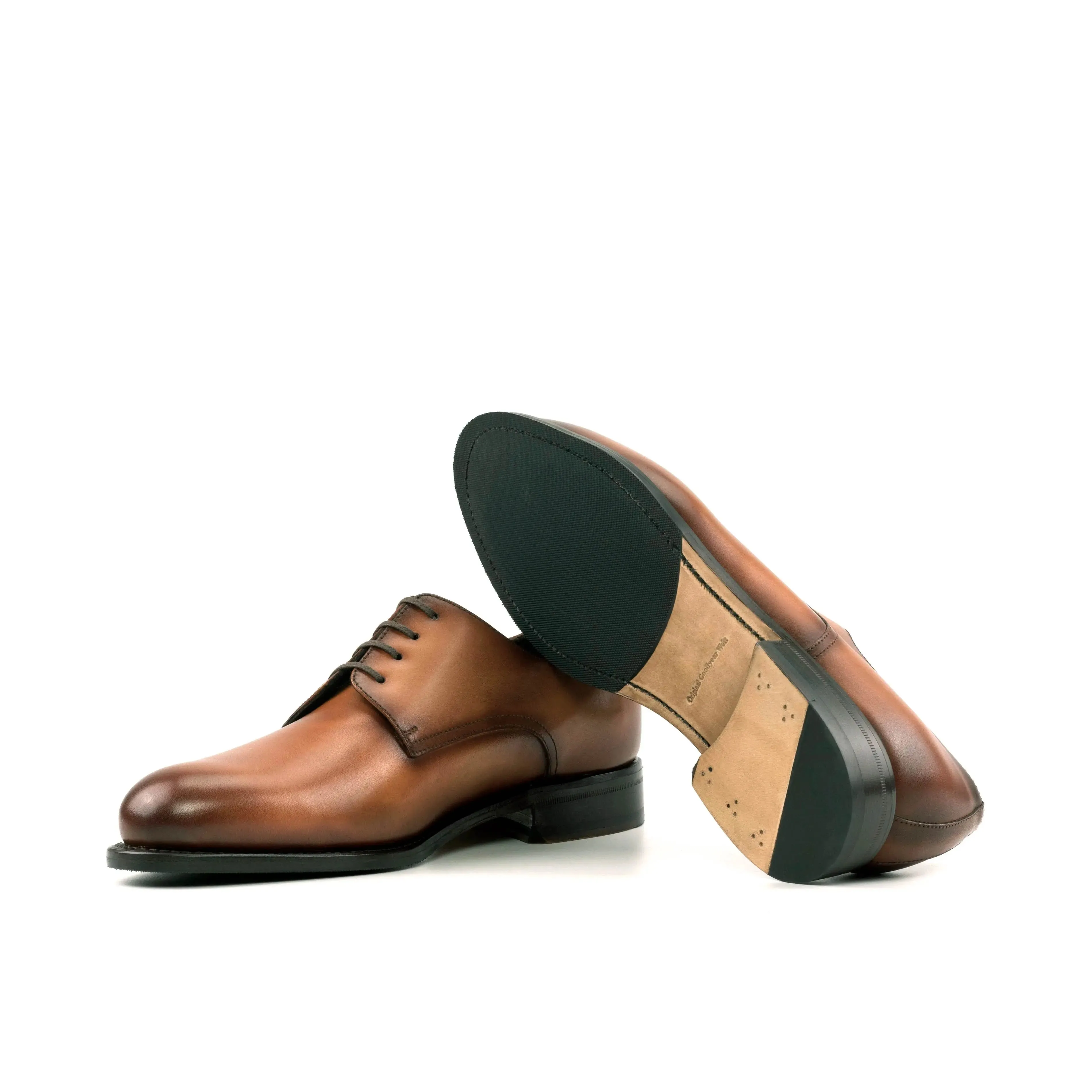 Dapperfam Shoes DapperFam Vero in Cognac Men's Italian Leather Derby