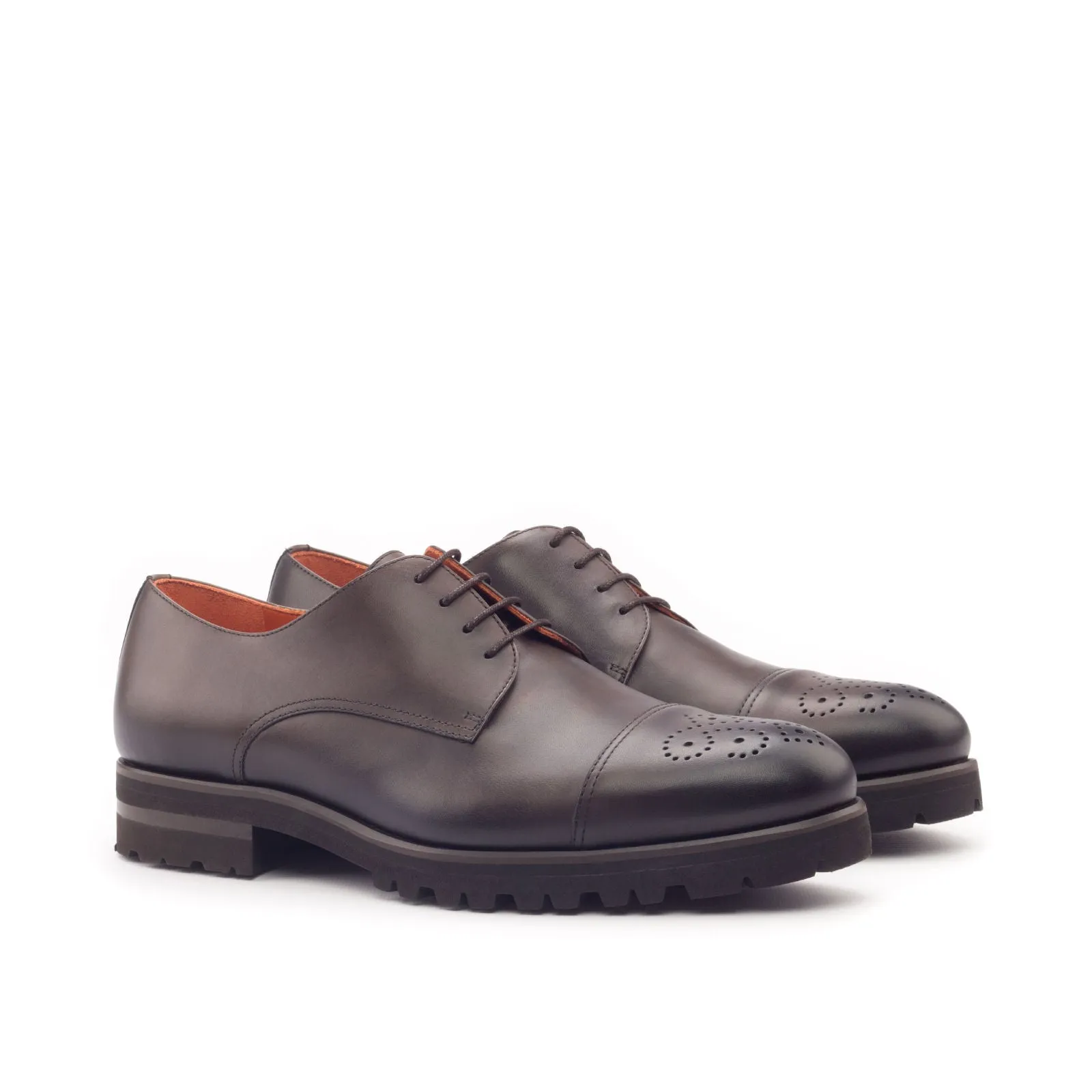 Dapperfam Shoes DapperFam Vero in Dark Brown Men's Italian Leather Derby