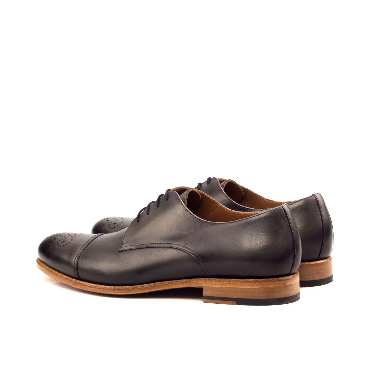 Dapperfam Shoes DapperFam Vero in Grey Men's Italian Leather Derby
