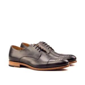 Dapperfam Shoes DapperFam Vero in Grey Men's Italian Leather Derby