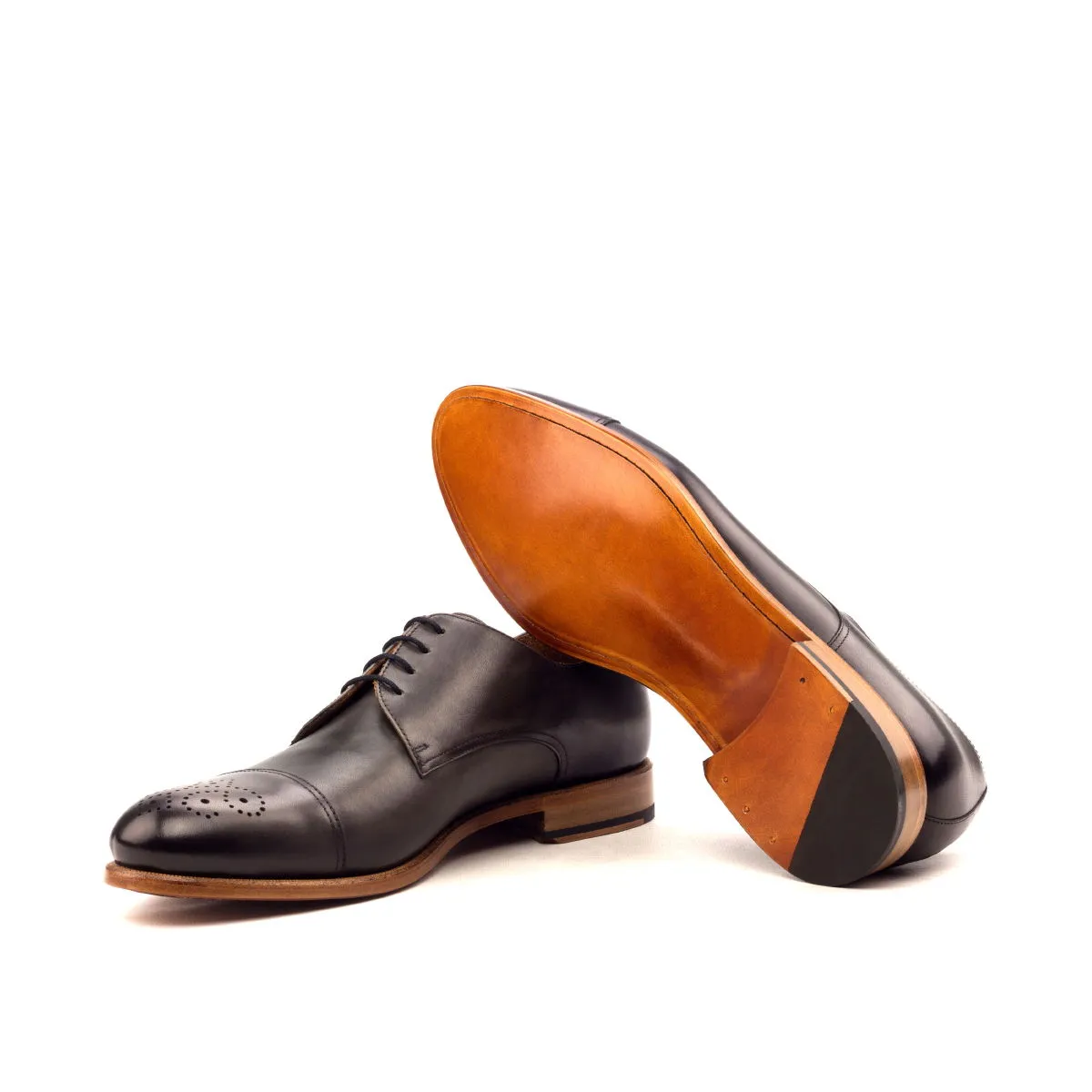 Dapperfam Shoes DapperFam Vero in Grey Men's Italian Leather Derby