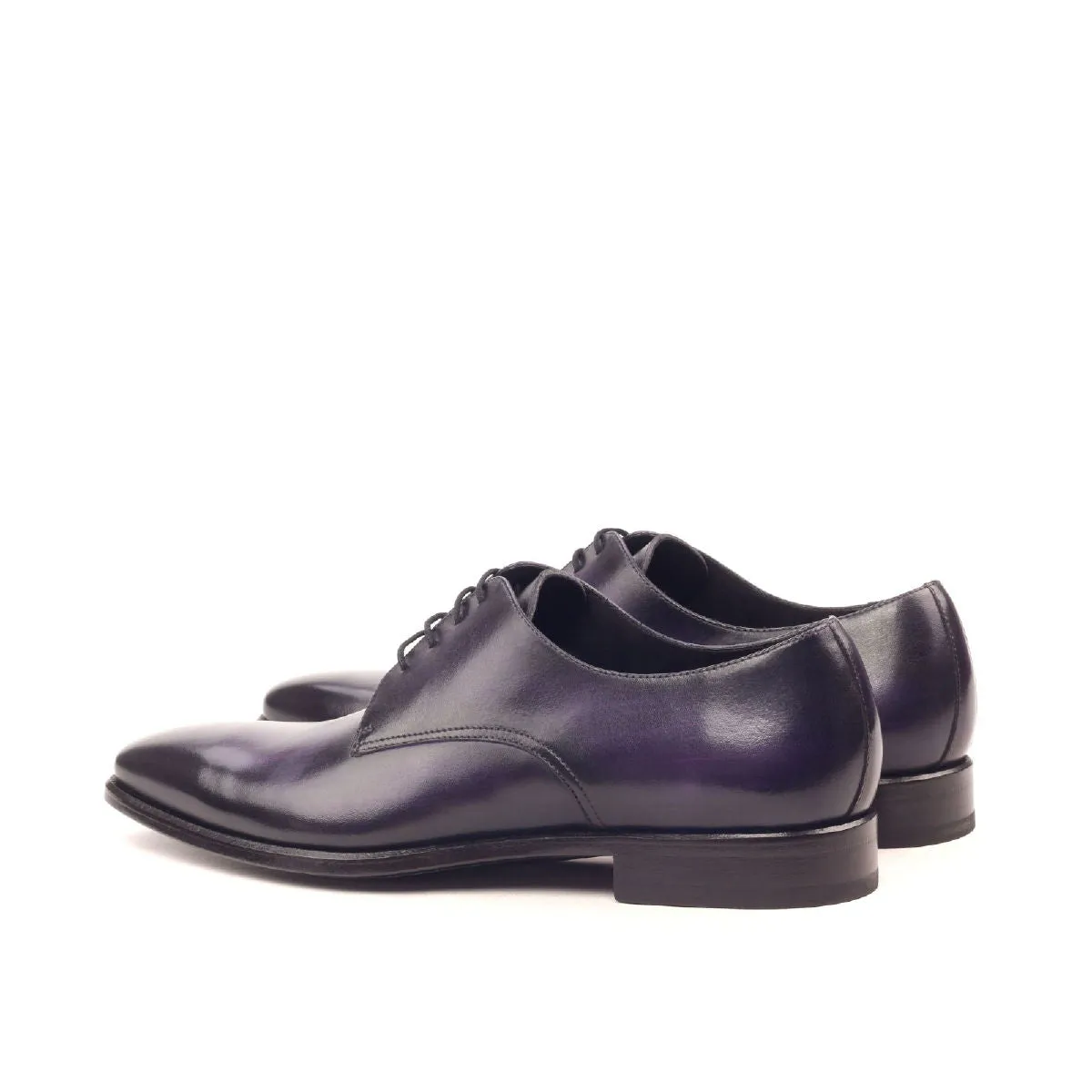 Dapperfam Shoes DapperFam Vero in Purple Men's Hand-Painted Patina Derby
