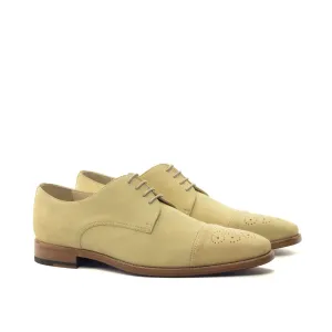 Dapperfam Shoes DapperFam Vero in Sand Men's Lux Suede Derby