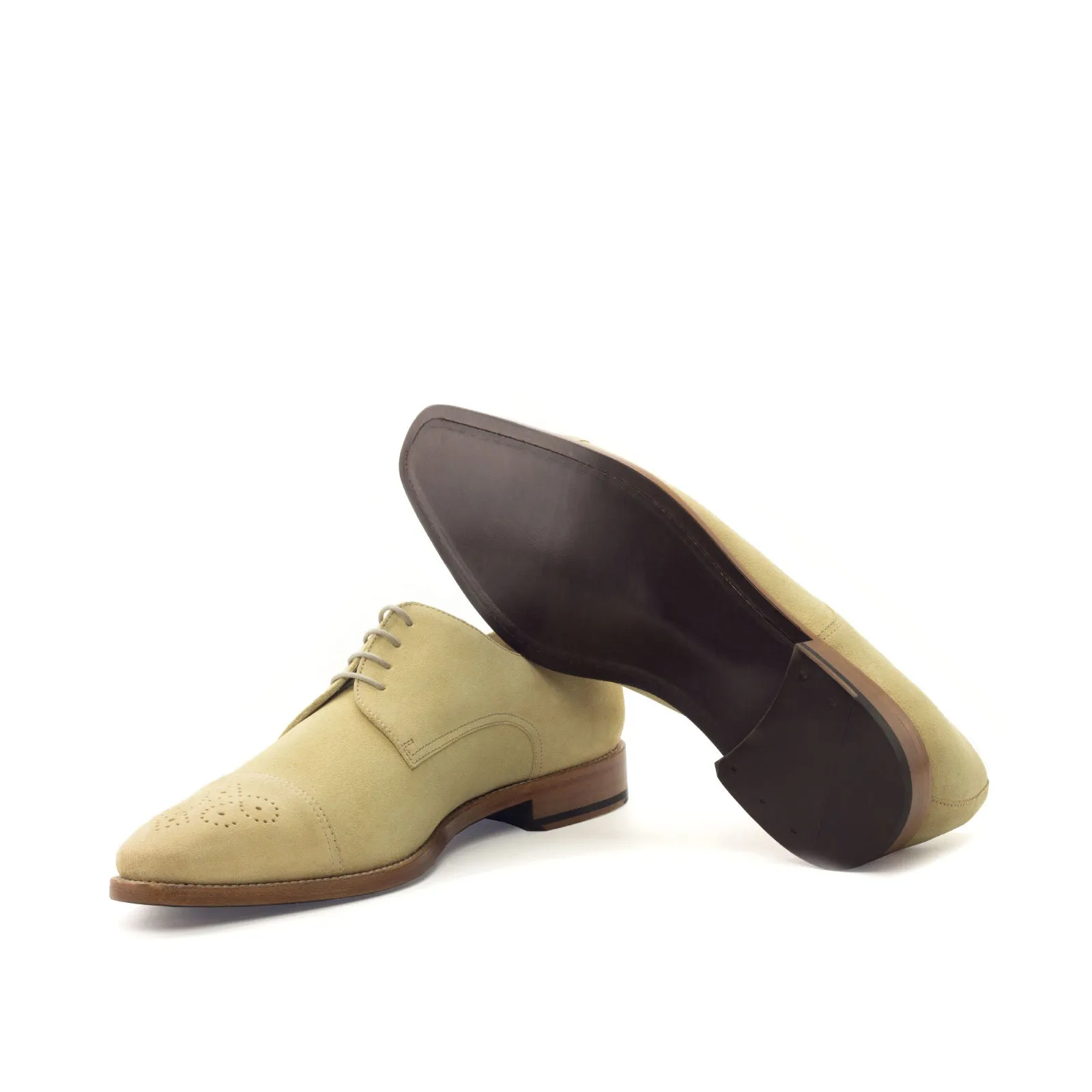 Dapperfam Shoes DapperFam Vero in Sand Men's Lux Suede Derby