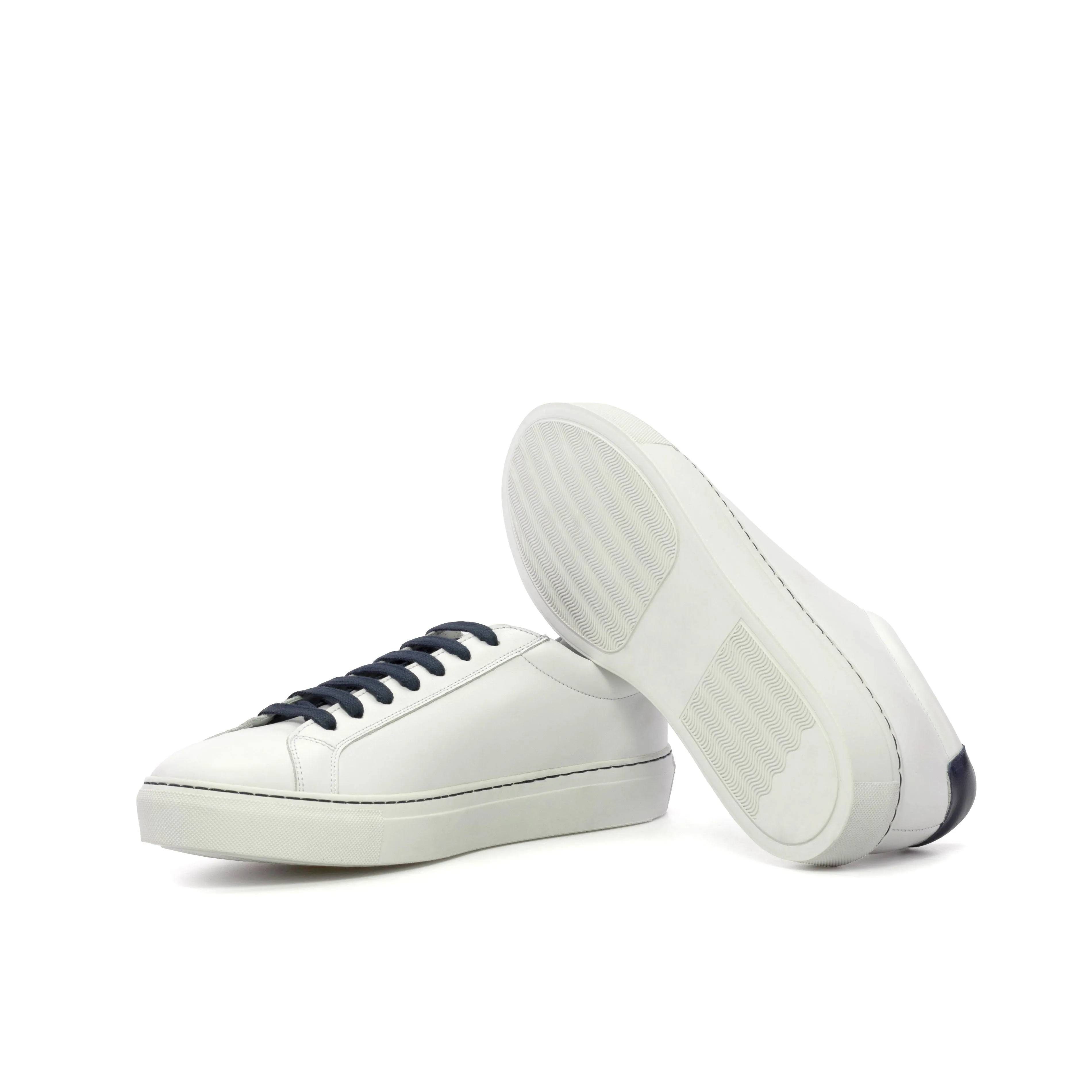 Dapperfam Shoes DapperFam Verve in White Men's Italian Leather Low Kick