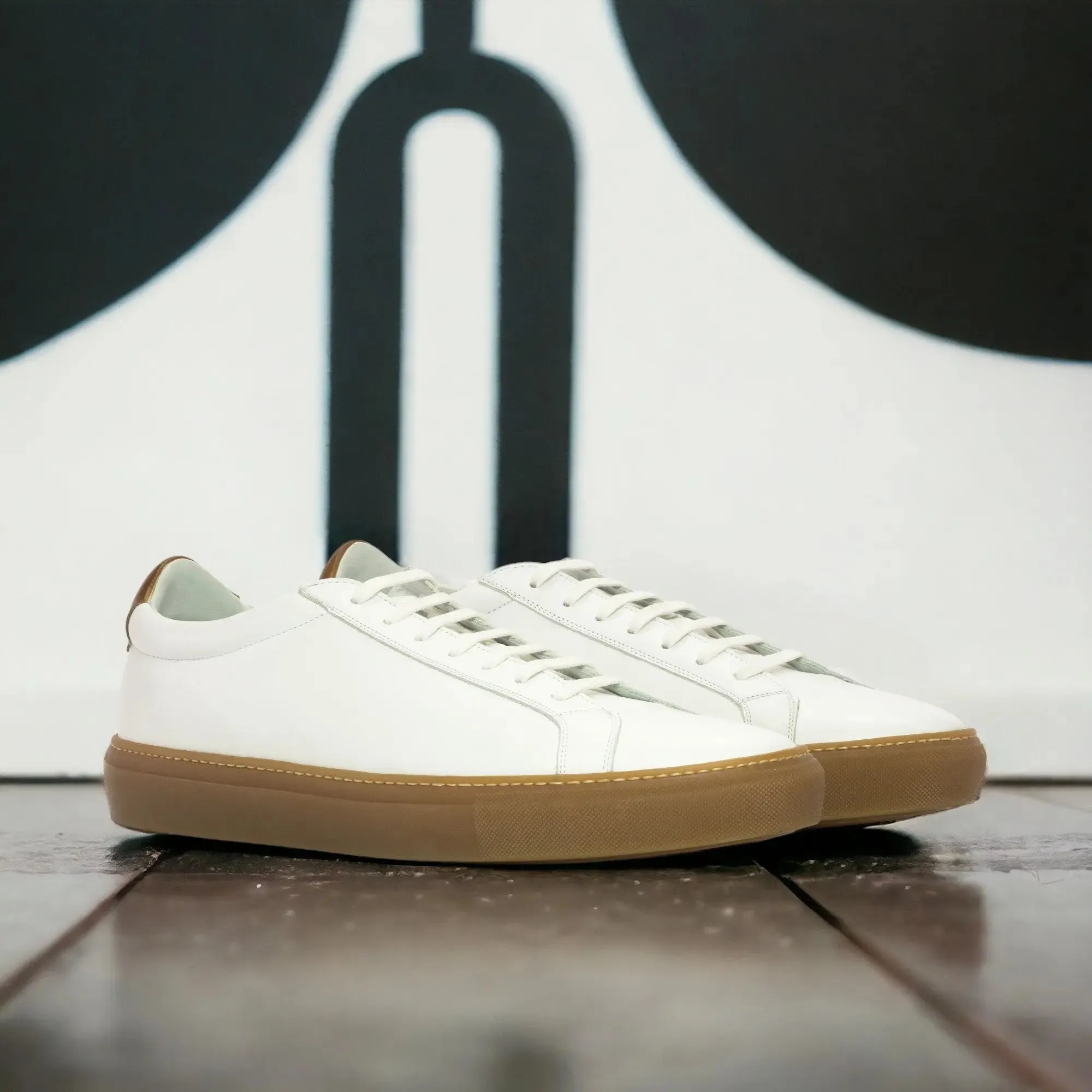 Dapperfam Shoes DapperFam Verve in White Men's Italian Leather Low Kick