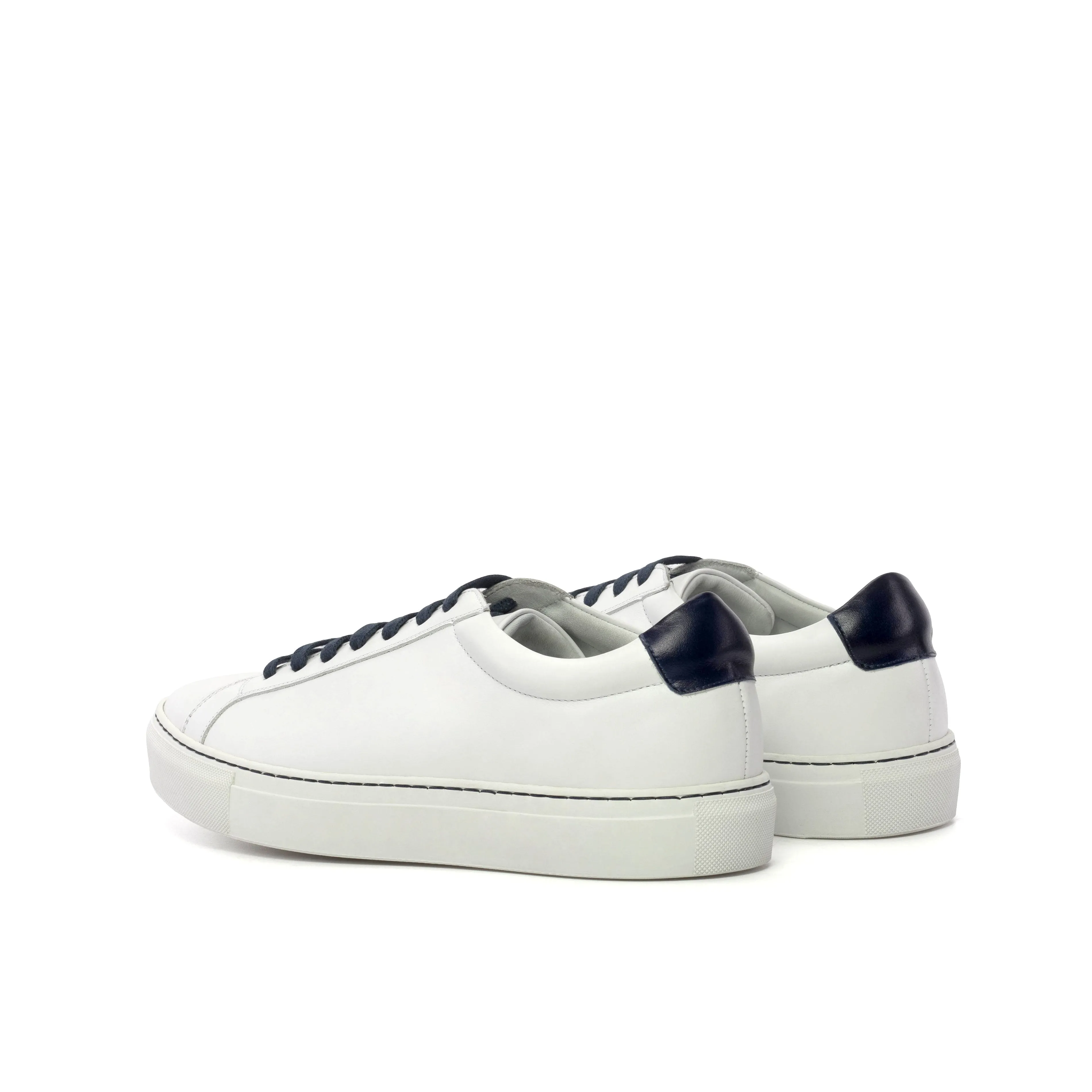 Dapperfam Shoes DapperFam Verve in White Men's Italian Leather Low Kick