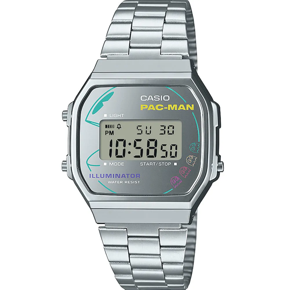 Dress Mens Watches Casio A168WEPC-7A Pac-Man Collaboration