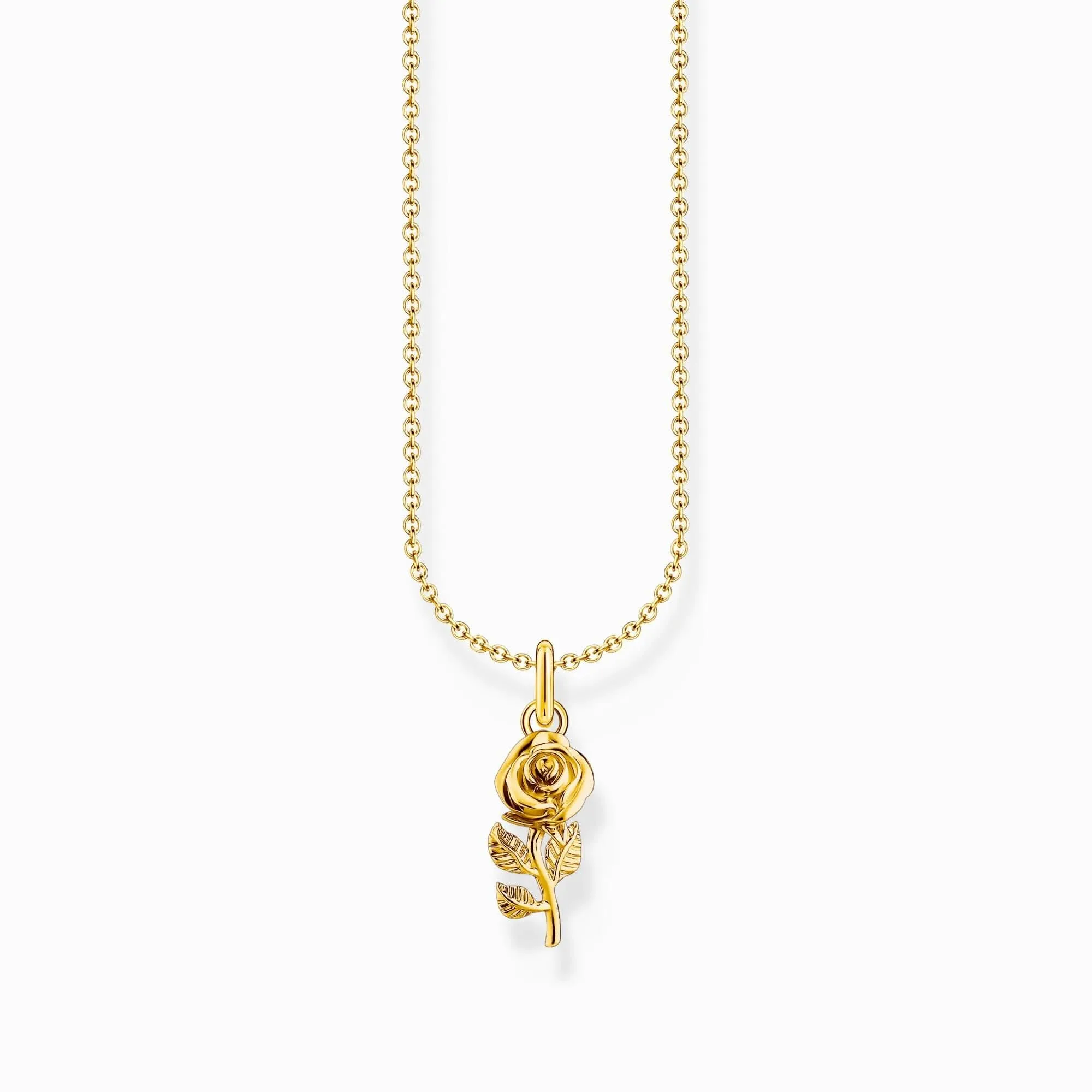 Essentials Sterling Silver Gold Plated Rose Necklace KE2269-413-39-L45V Thomas Sabo Necklaces