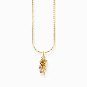 Essentials Sterling Silver Gold Plated Rose Necklace KE2269-413-39-L45V Thomas Sabo Necklaces