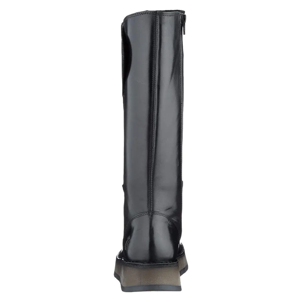 Fly London Rhea042Fly Rug Leather Women's Zip Up Mid Calf Boots
