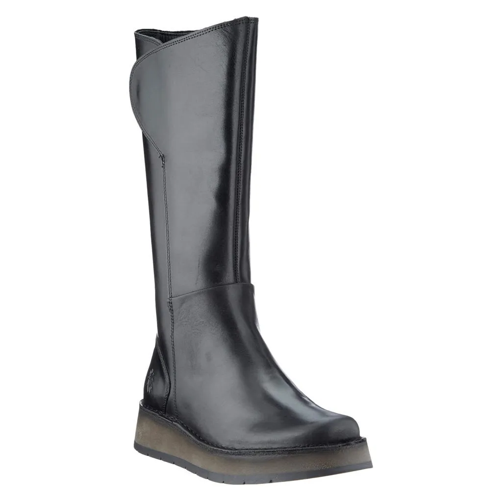 Fly London Rhea042Fly Rug Leather Women's Zip Up Mid Calf Boots